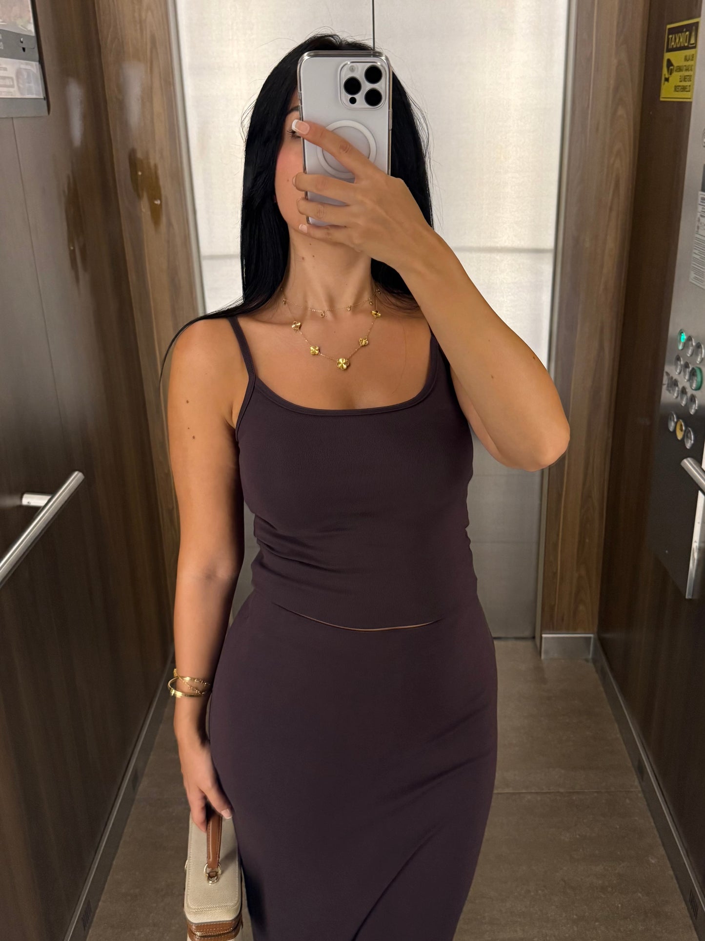 Zaya Kahverengi Etek Ve Üst Takım