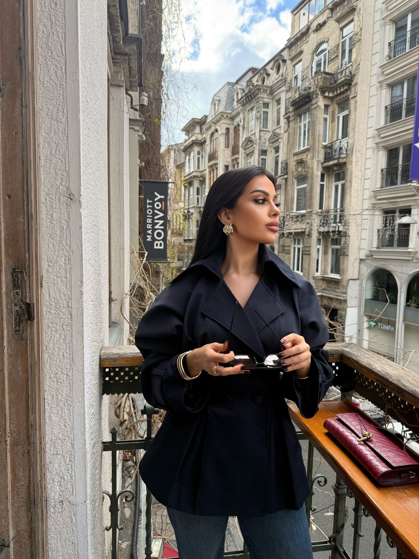 Amanda Premium Trençkot –Lacivert