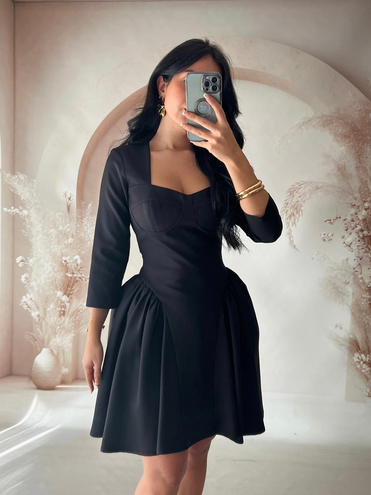 Sophia Siyah Elbise