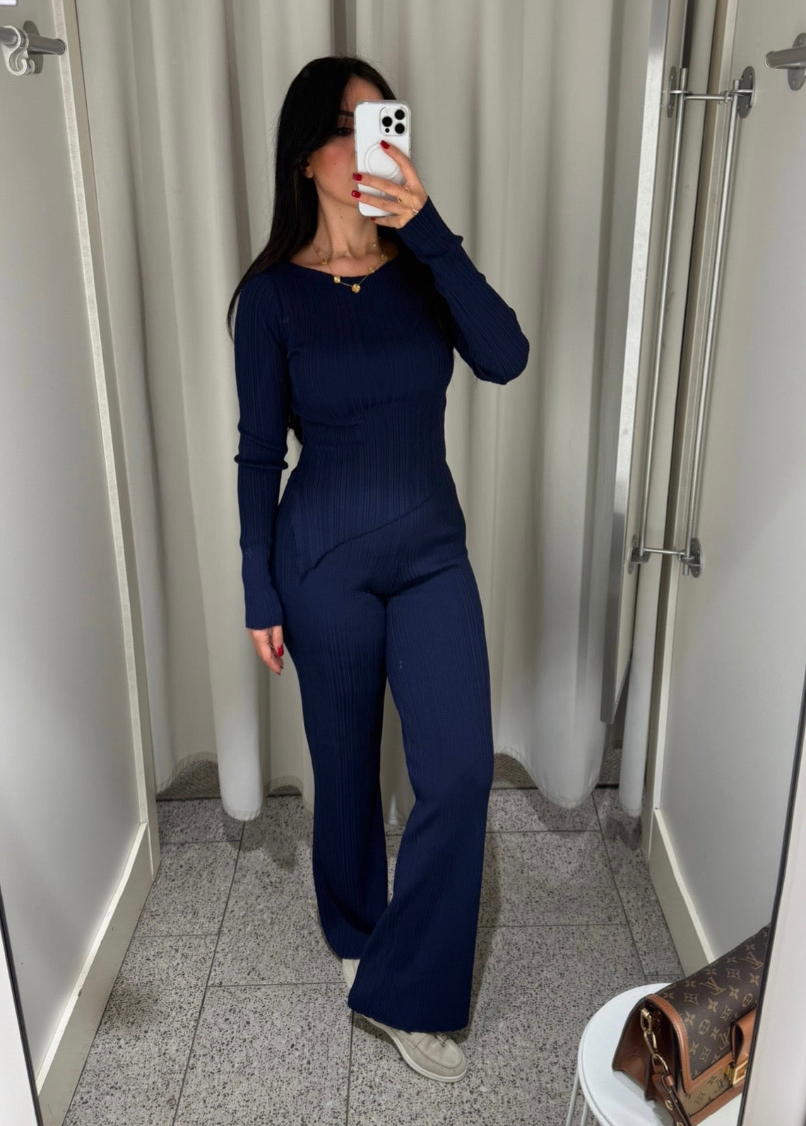 Amina lacivert Triko Takım