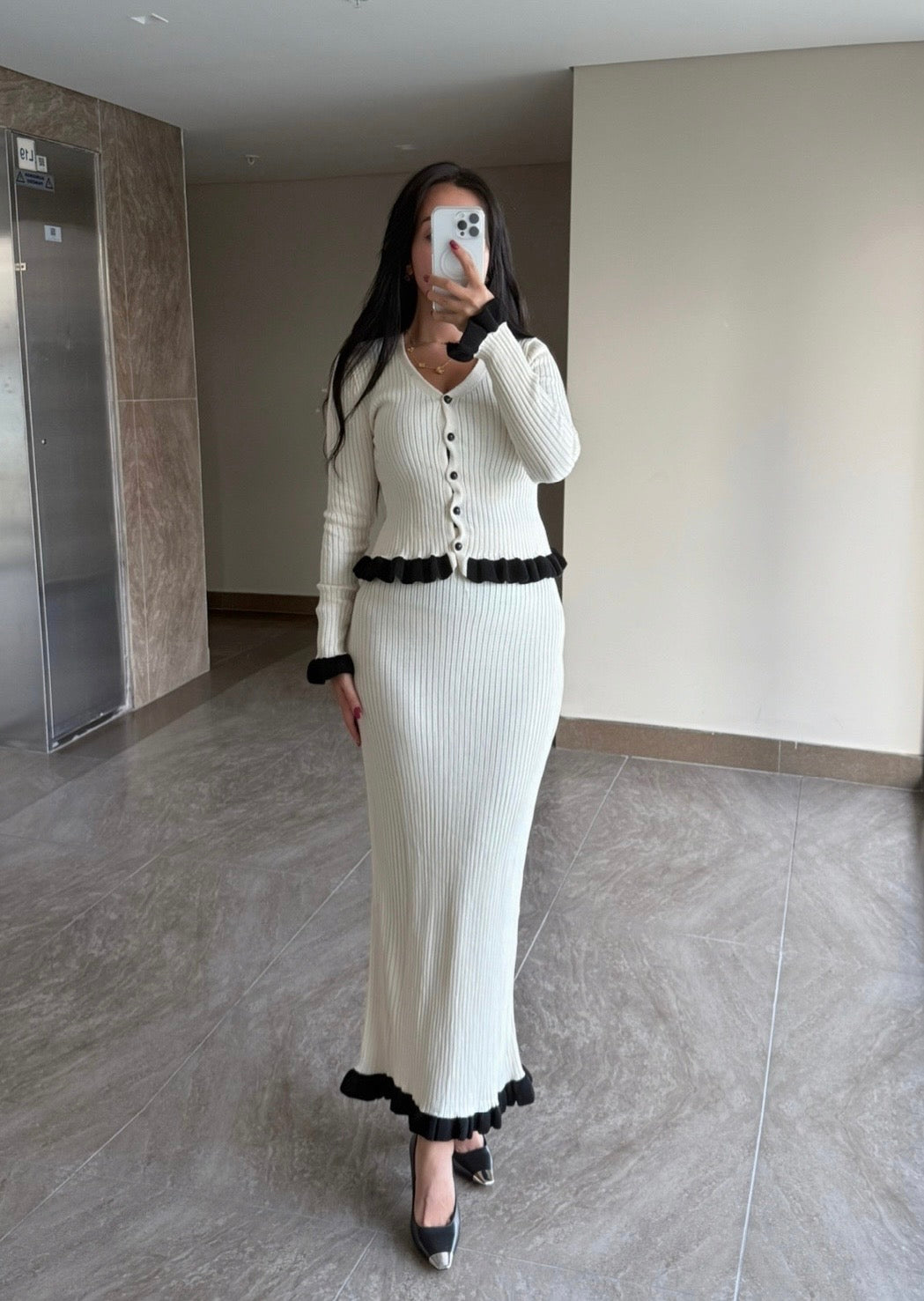 Lily krem Triko Takım