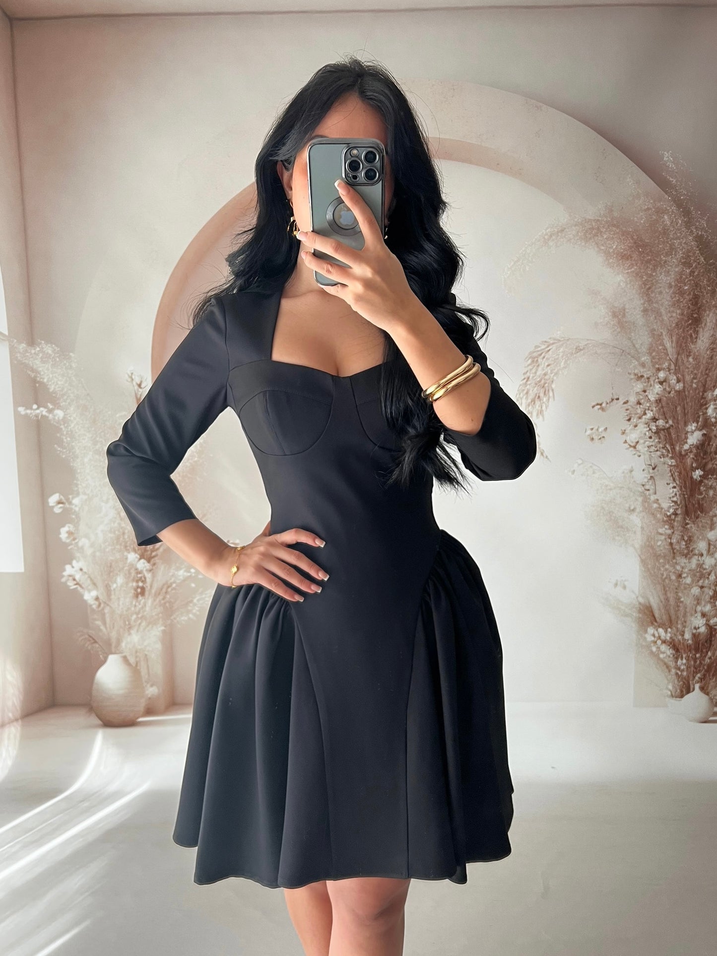 Sophia Siyah Elbise