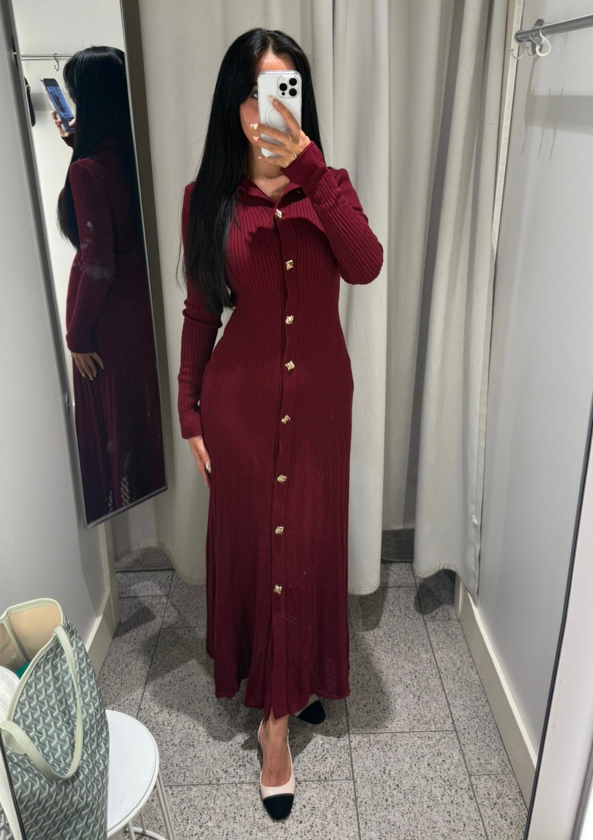 Aylana Bordo Elbise