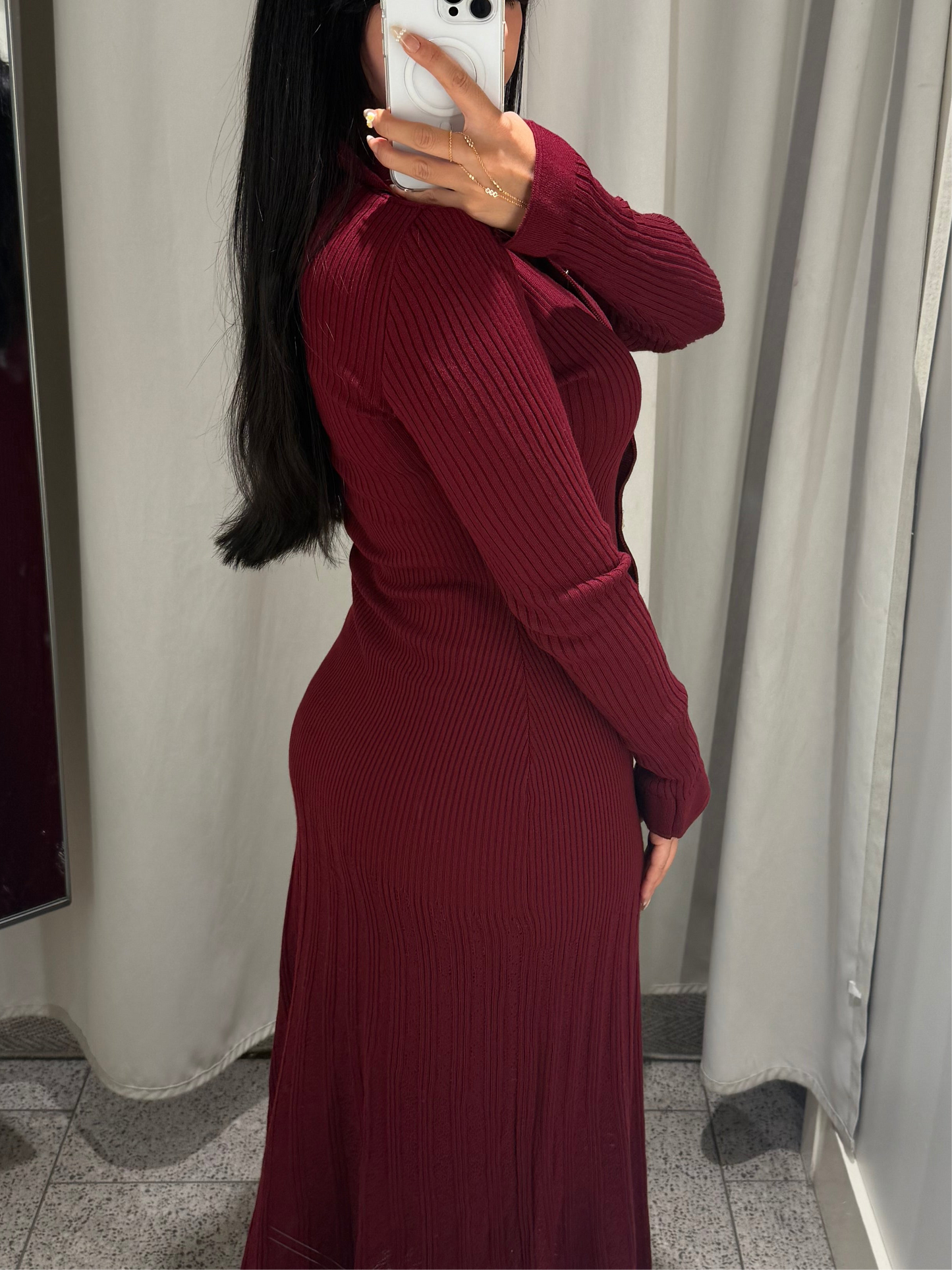 Aylana Bordo Elbise