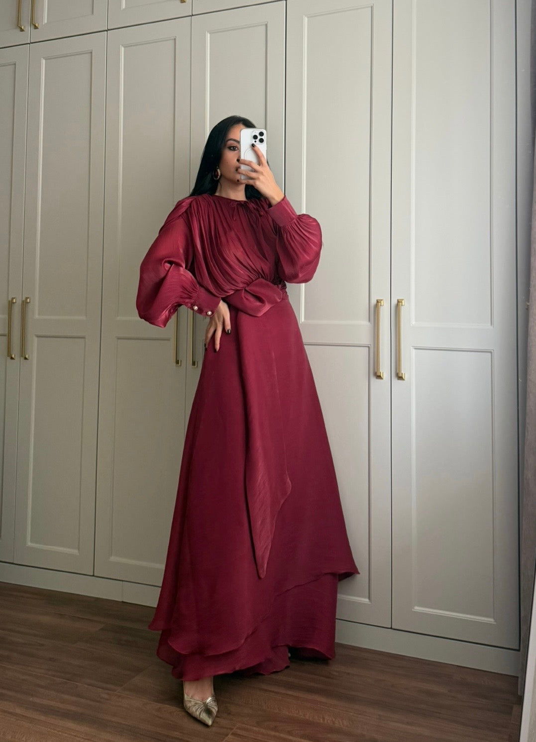 Aylin Prenses Elbisesi – Bordo