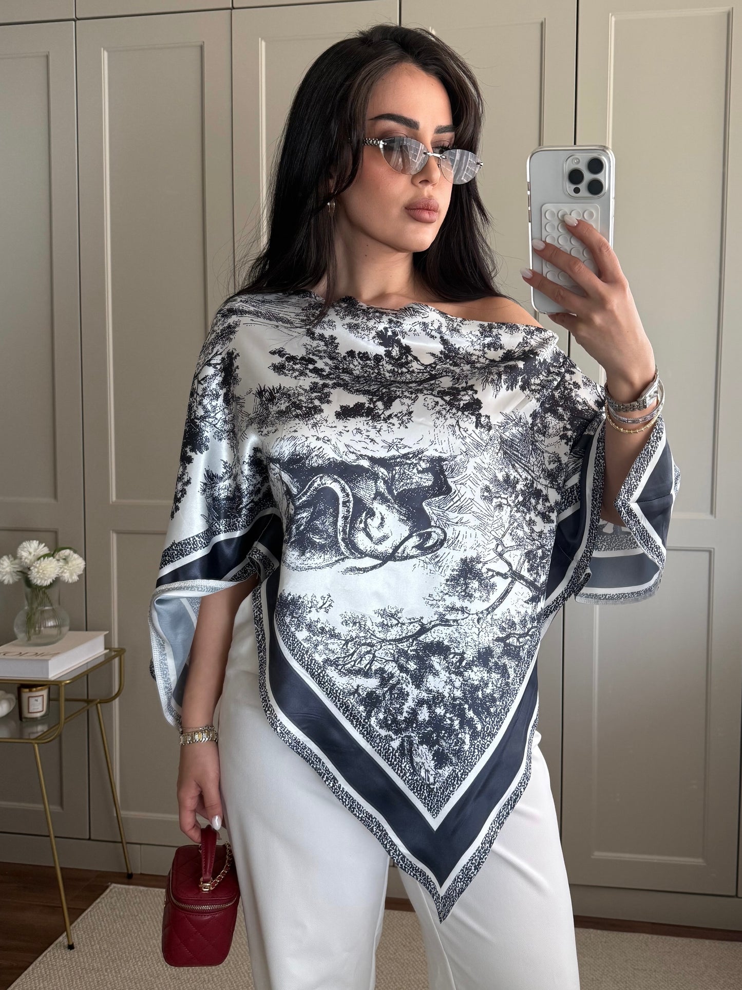 Alya Şal Bluz - Lacivert