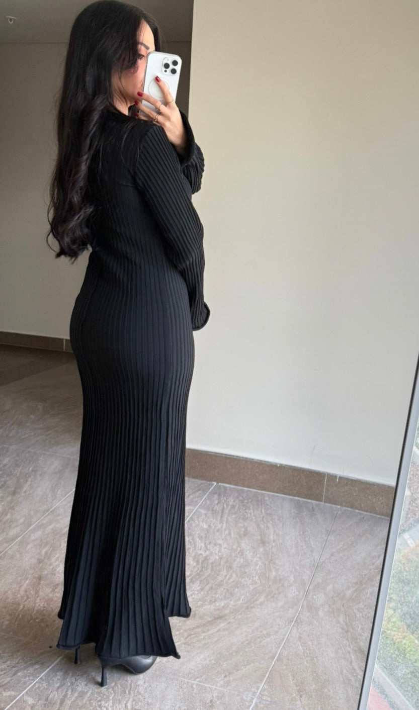 Amelia Siyah Premium Elbise