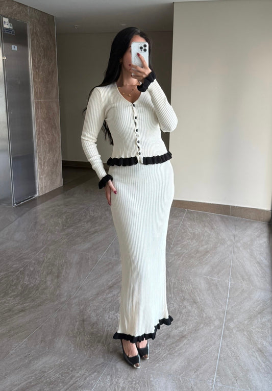 Lily krem Triko Takım