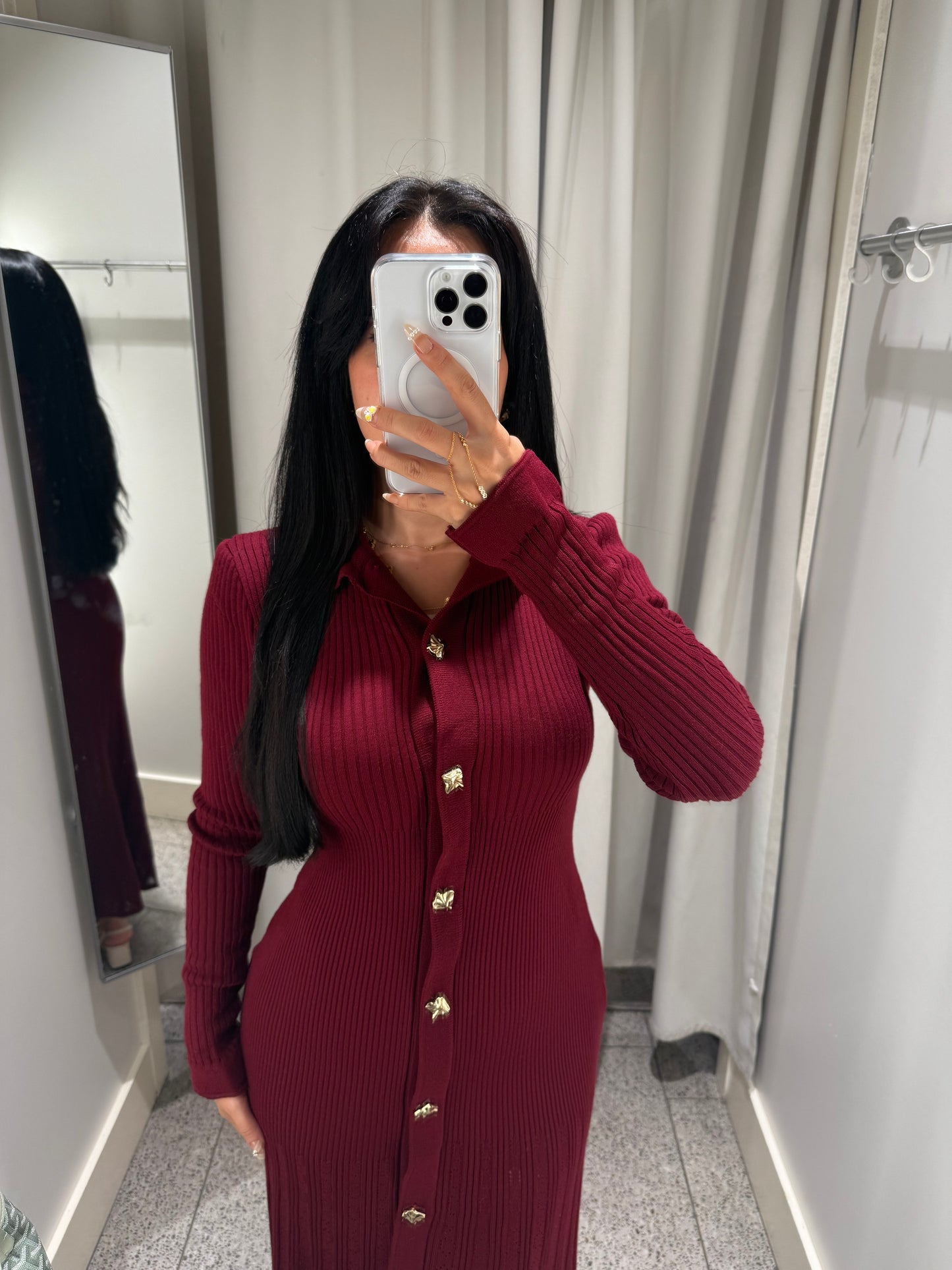 Aylana Bordo Elbise