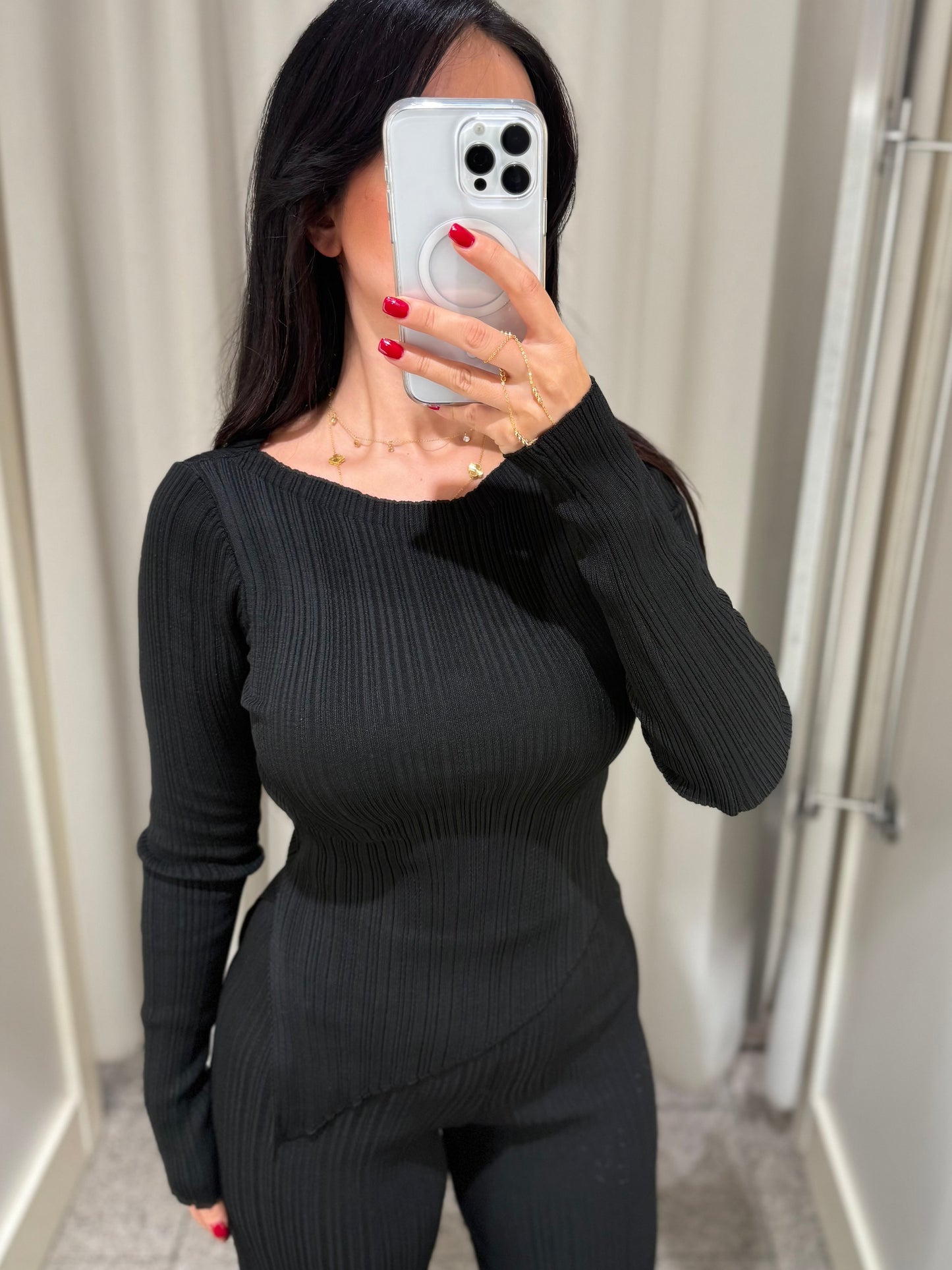 Amina Siyah Triko Takım