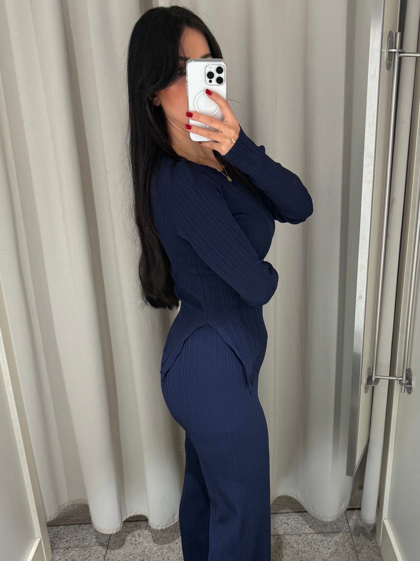 Amina lacivert Triko Takım