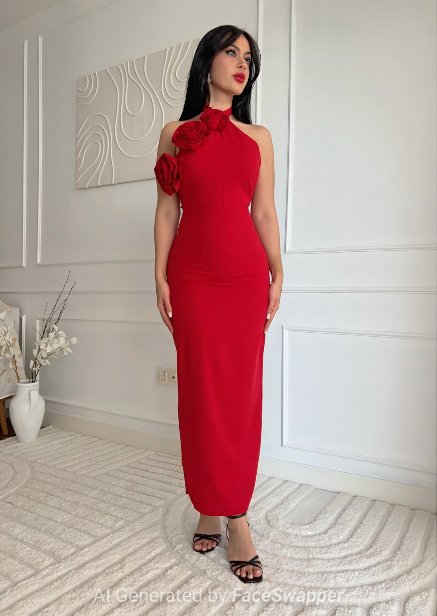 Maria kırmızı Elbise