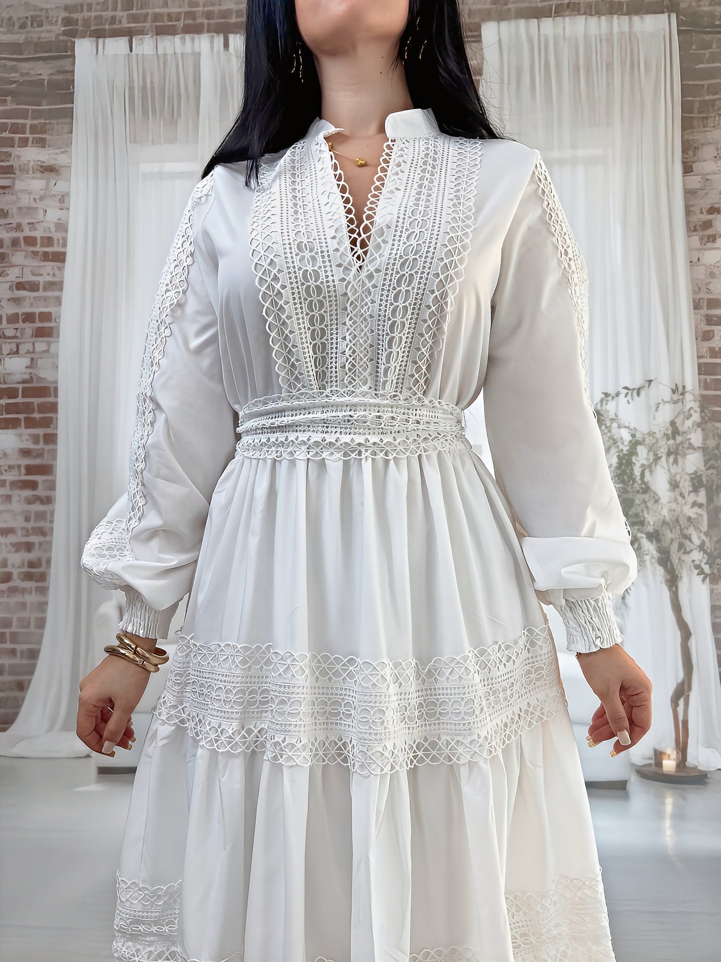 Linda Beyaz Elbise