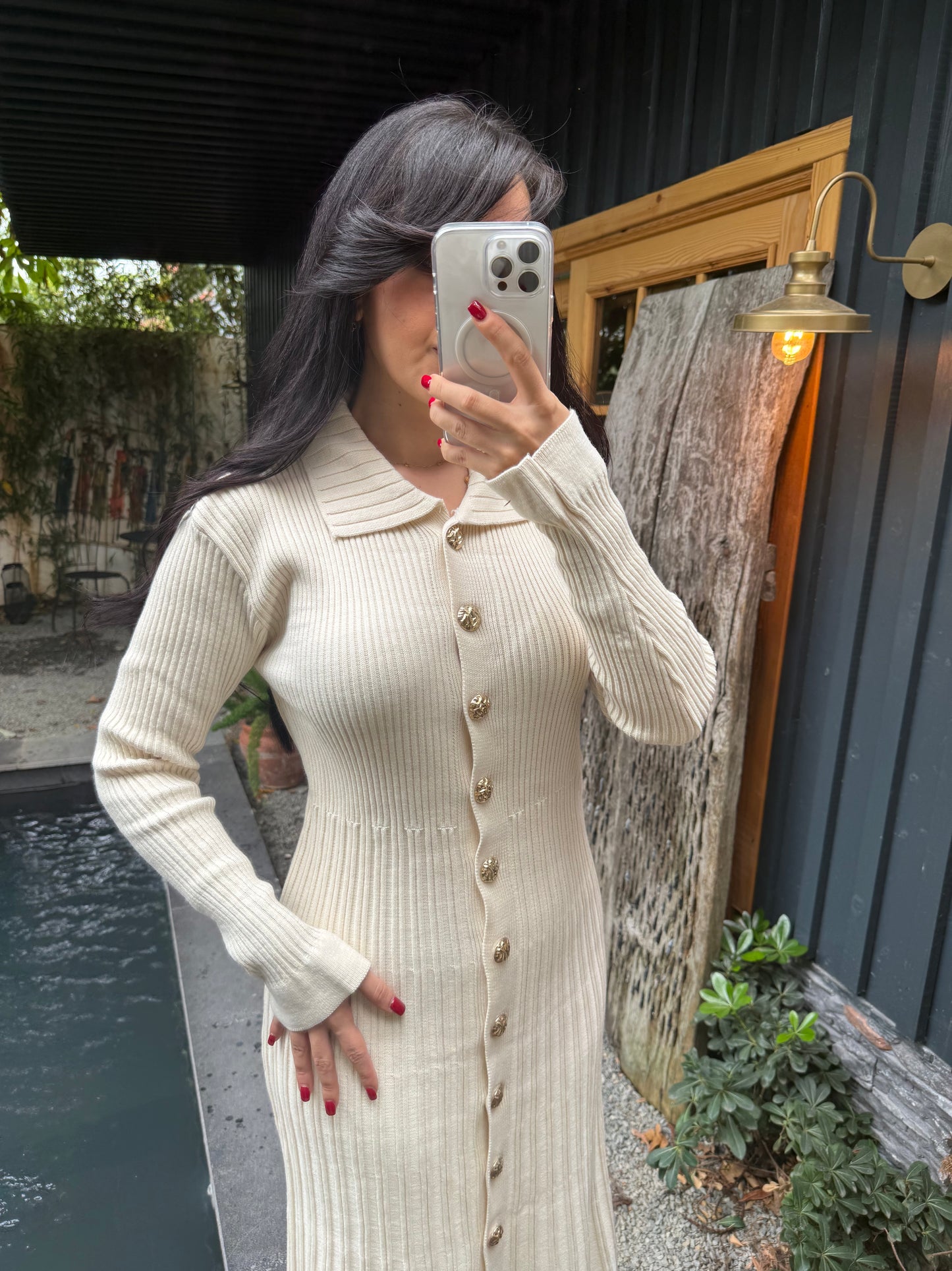 Diana Bej Triko Elbise