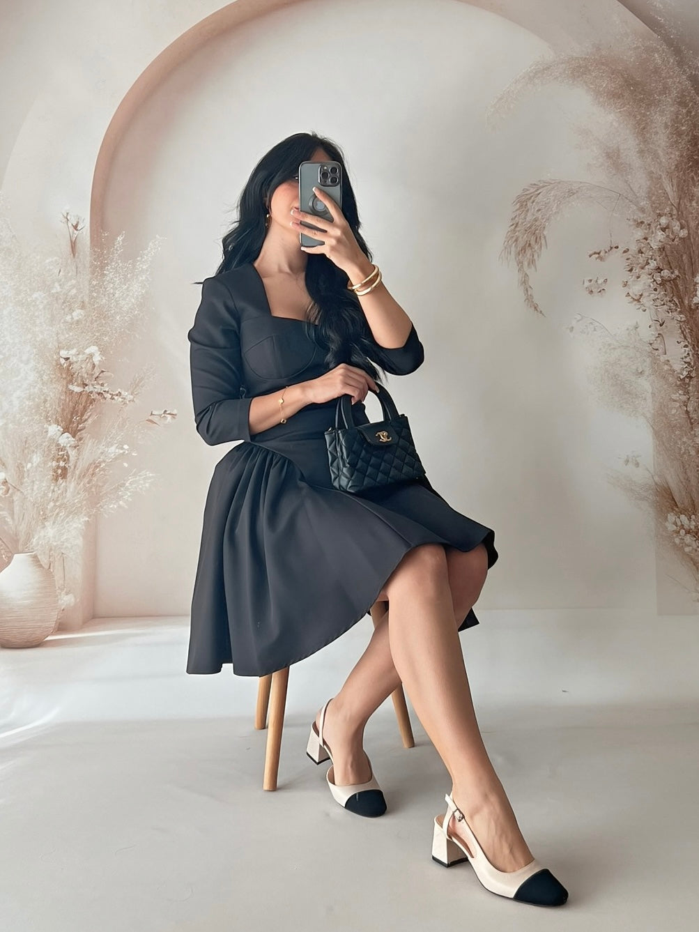 Sophia Siyah Elbise