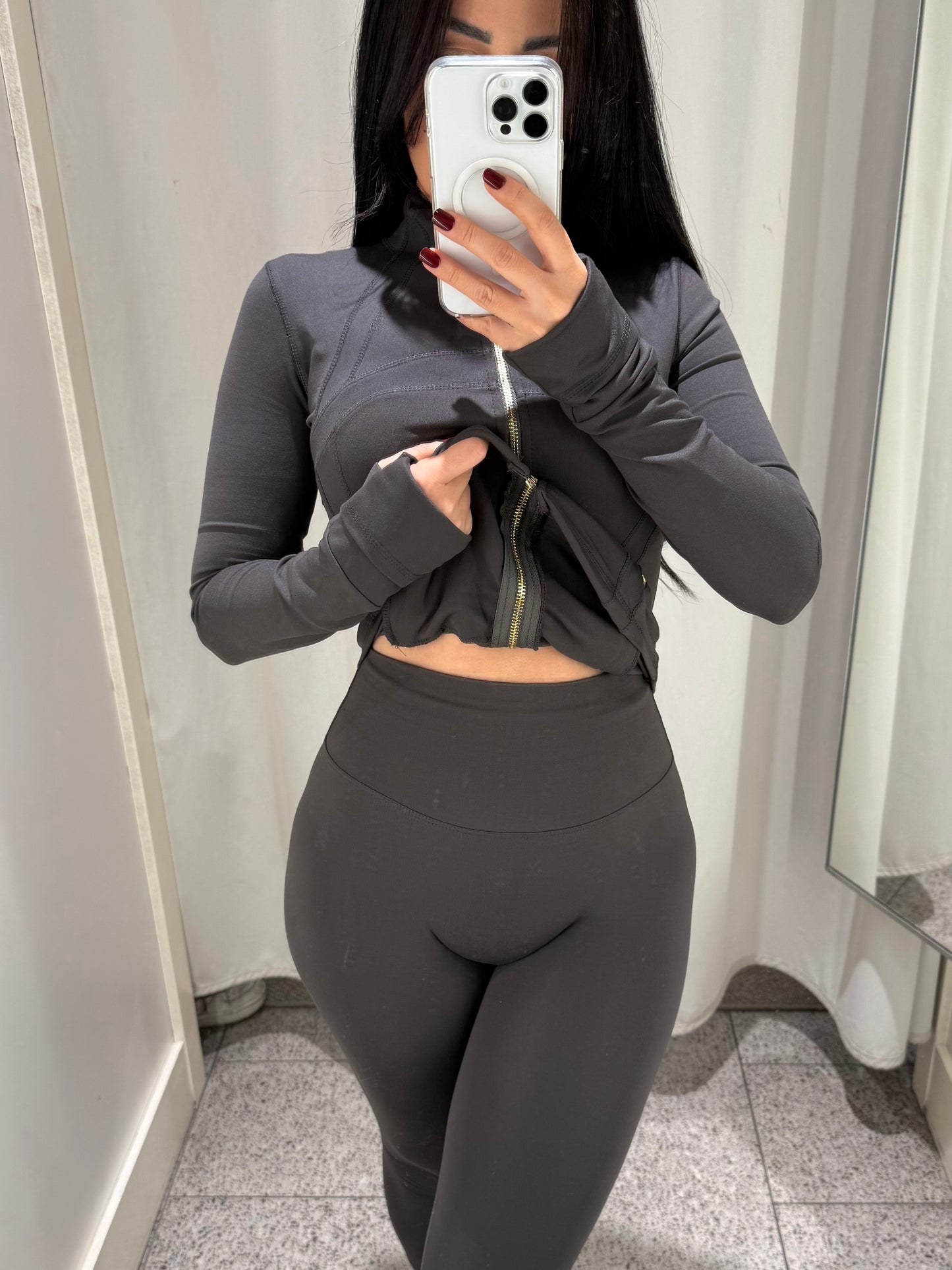 Lululemon Gri Premium Kalite Spor Takımı