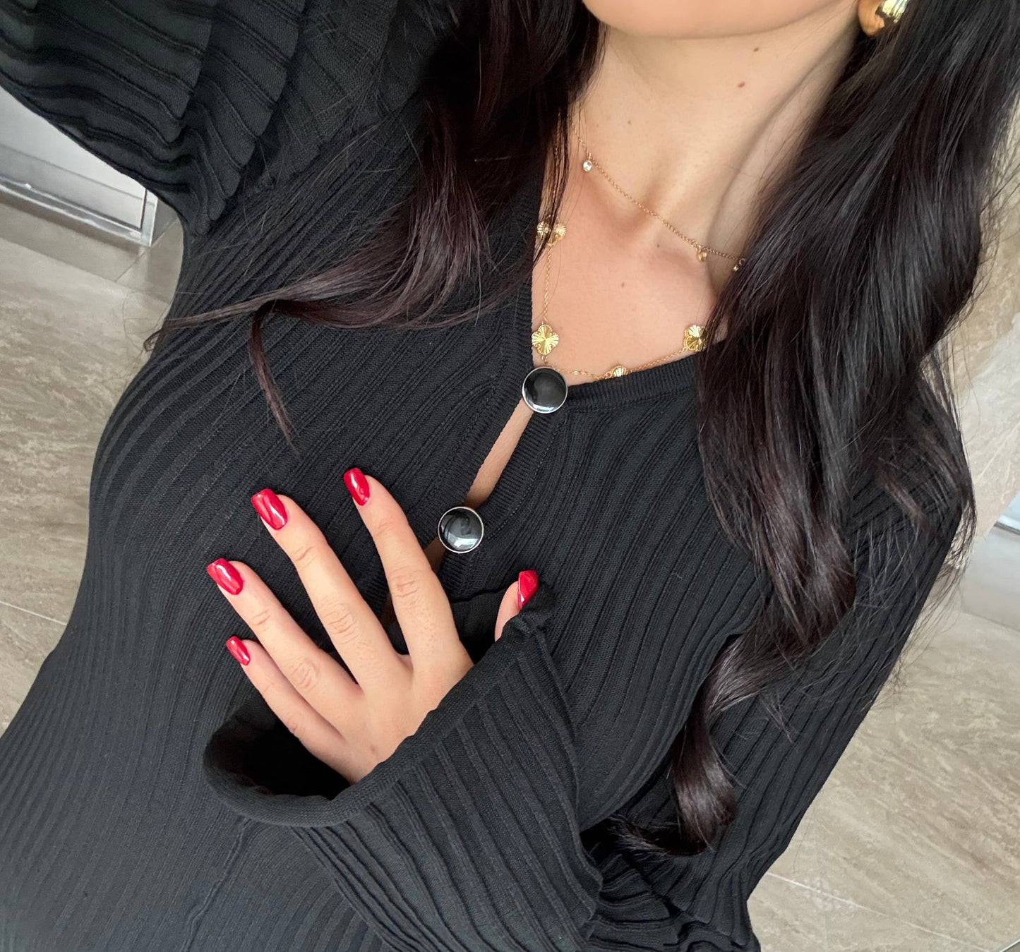 Amelia Siyah Premium Elbise
