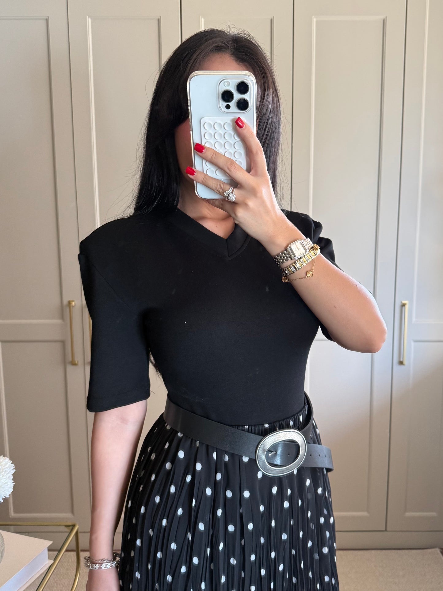 Vatkalı Bodysuit-Siyah