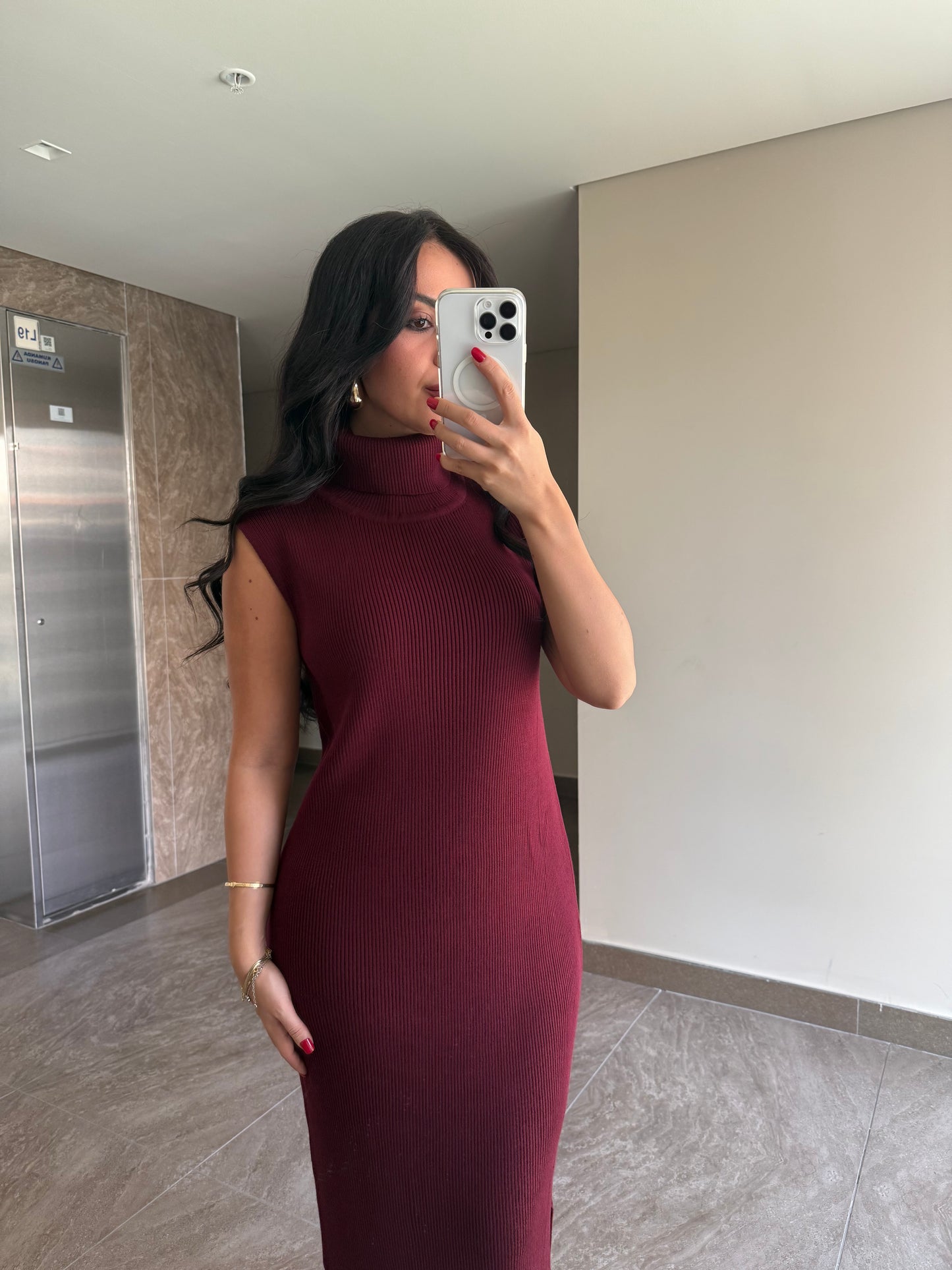 Suzanna Bordo elbise ve uzun kimono Takim