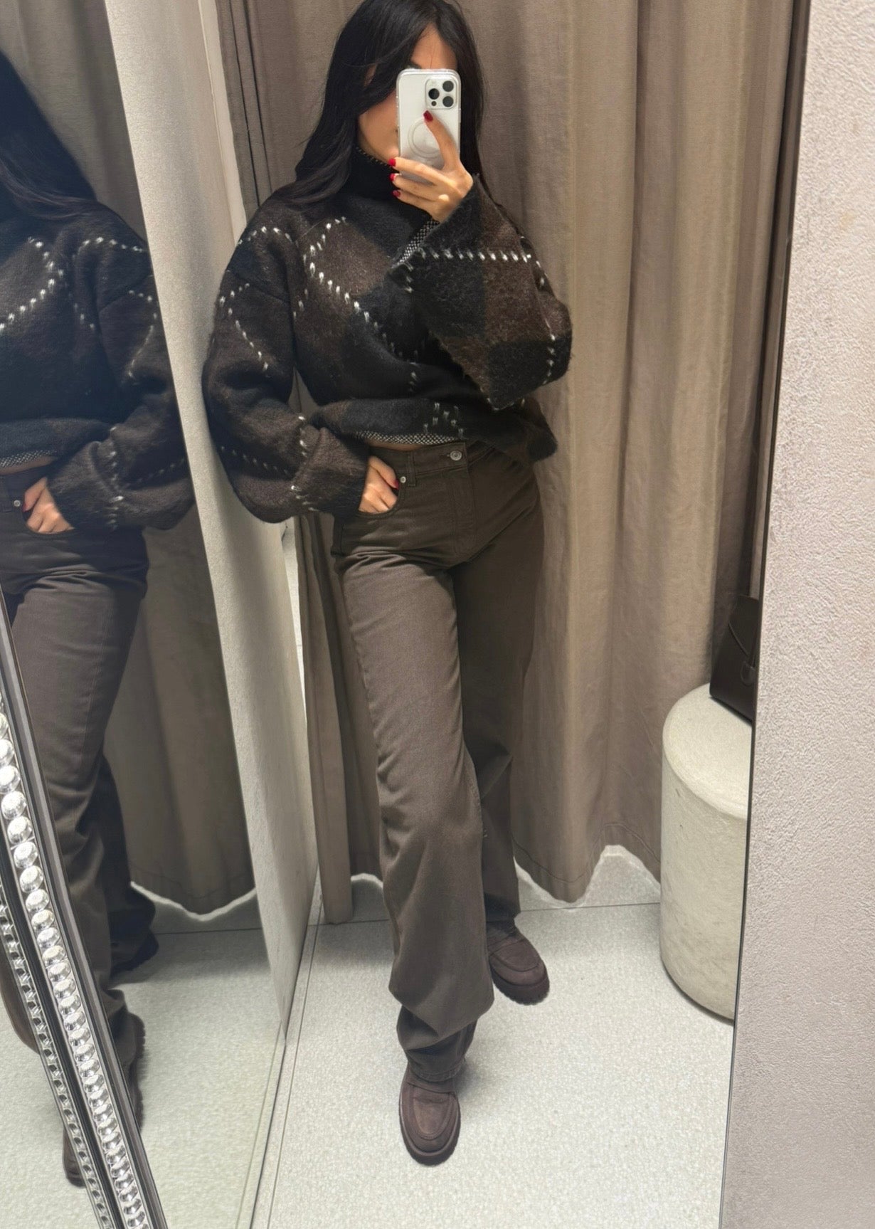 Kahverengi kot pantolon