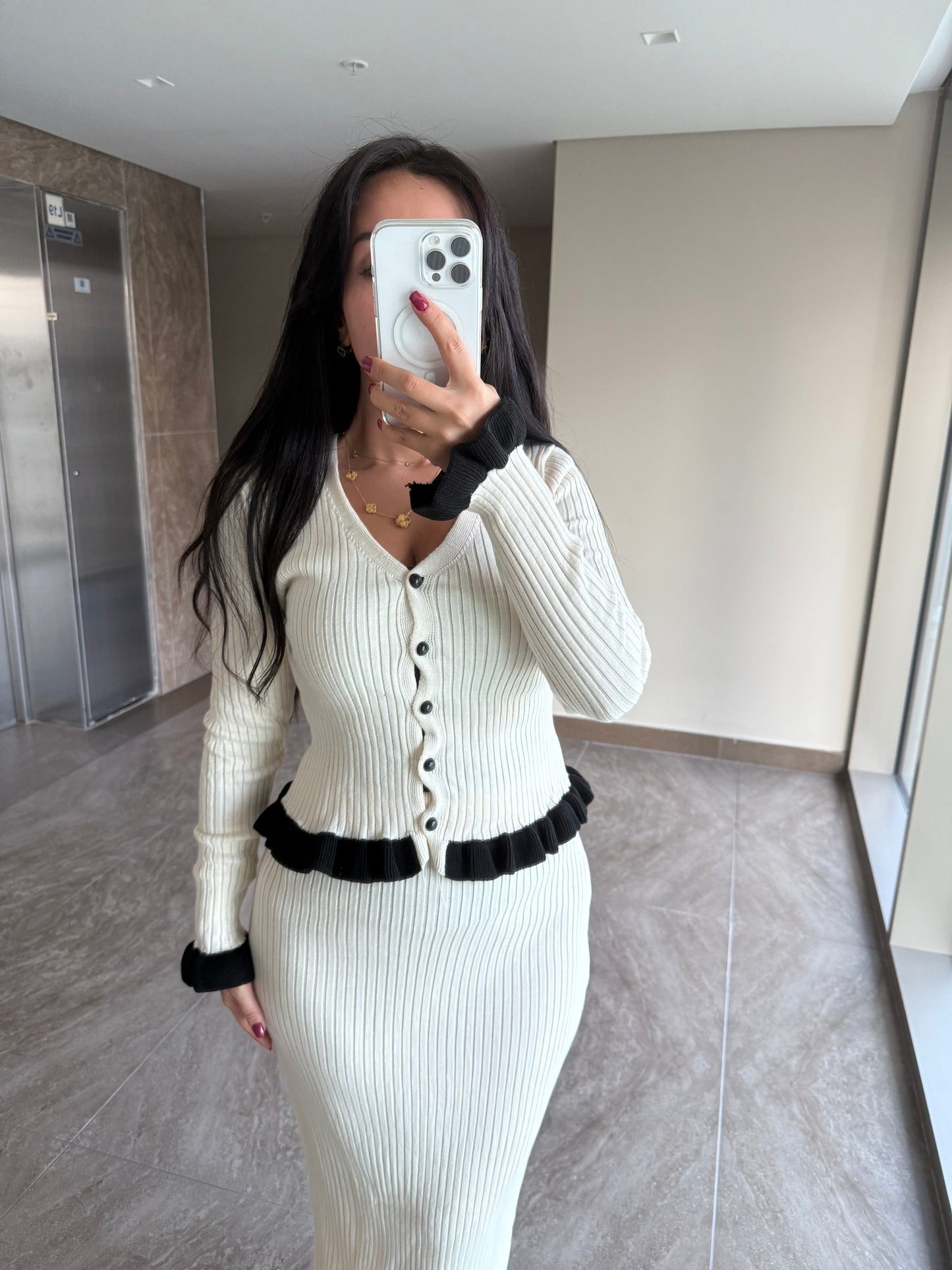 Lily krem Triko Takım