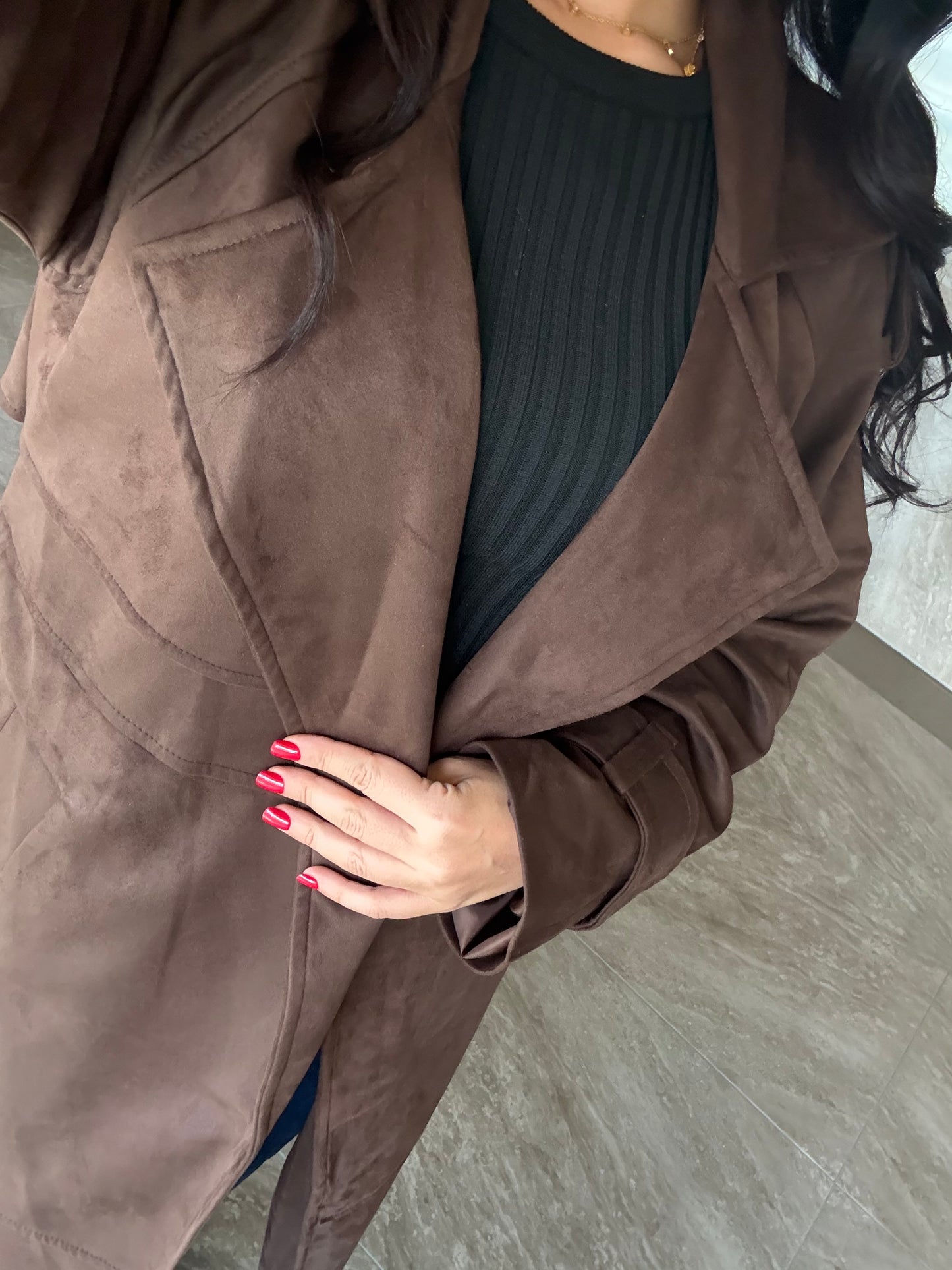 Premium Kalite Kahverengi Trençkot