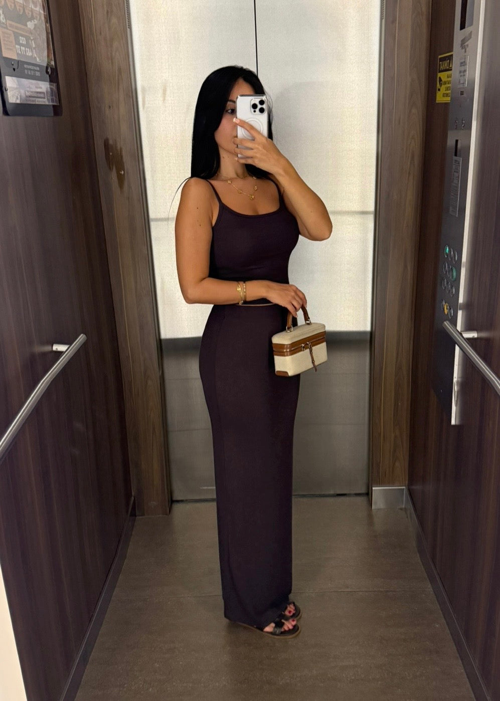 Zaya Kahverengi Etek Ve Üst Takım