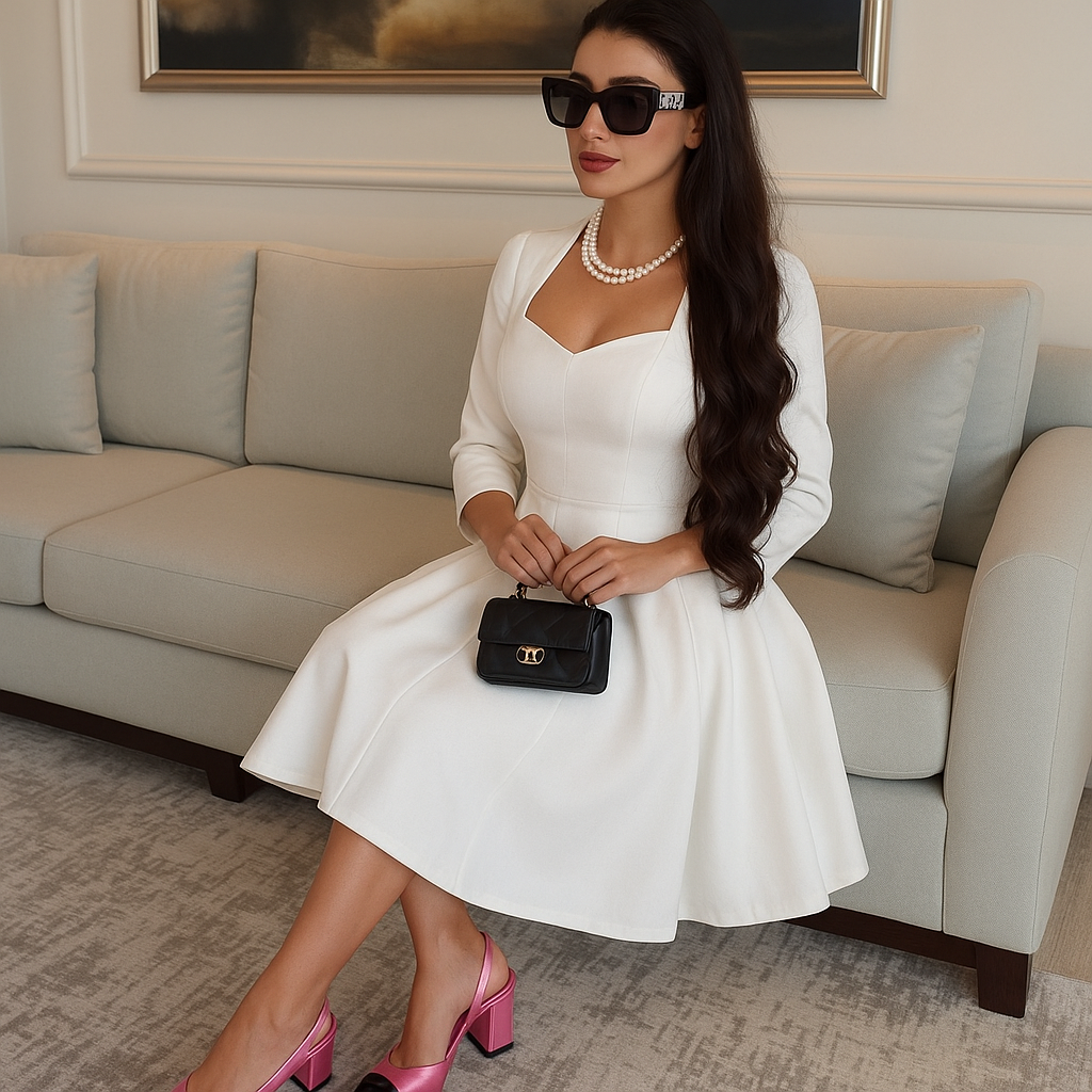 Sophia Beyaz Elbise