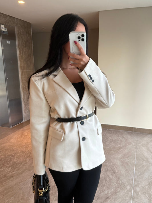 OFFWHITE  Cep Detay Premium Süet Ceket