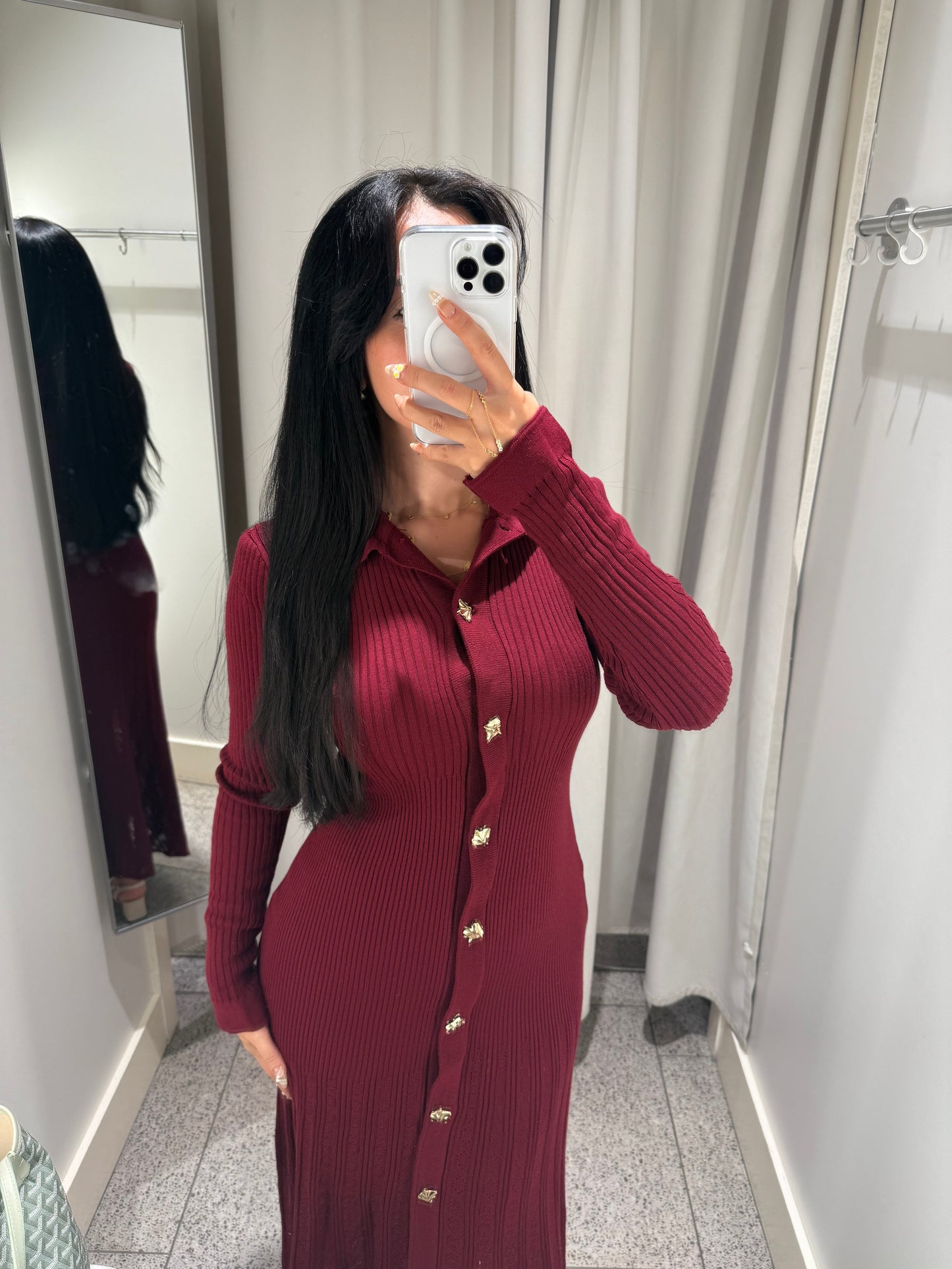 Aylana Bordo Elbise