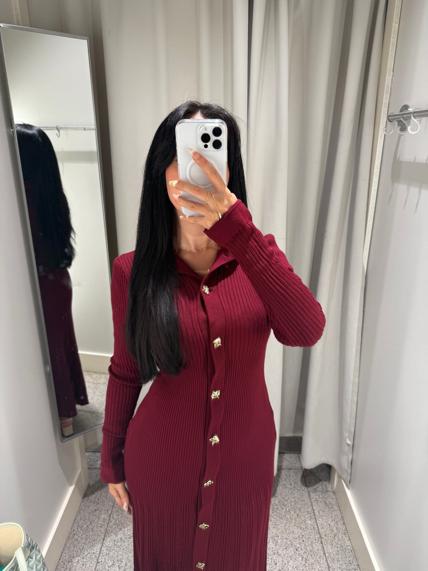 Aylana Bordo Elbise