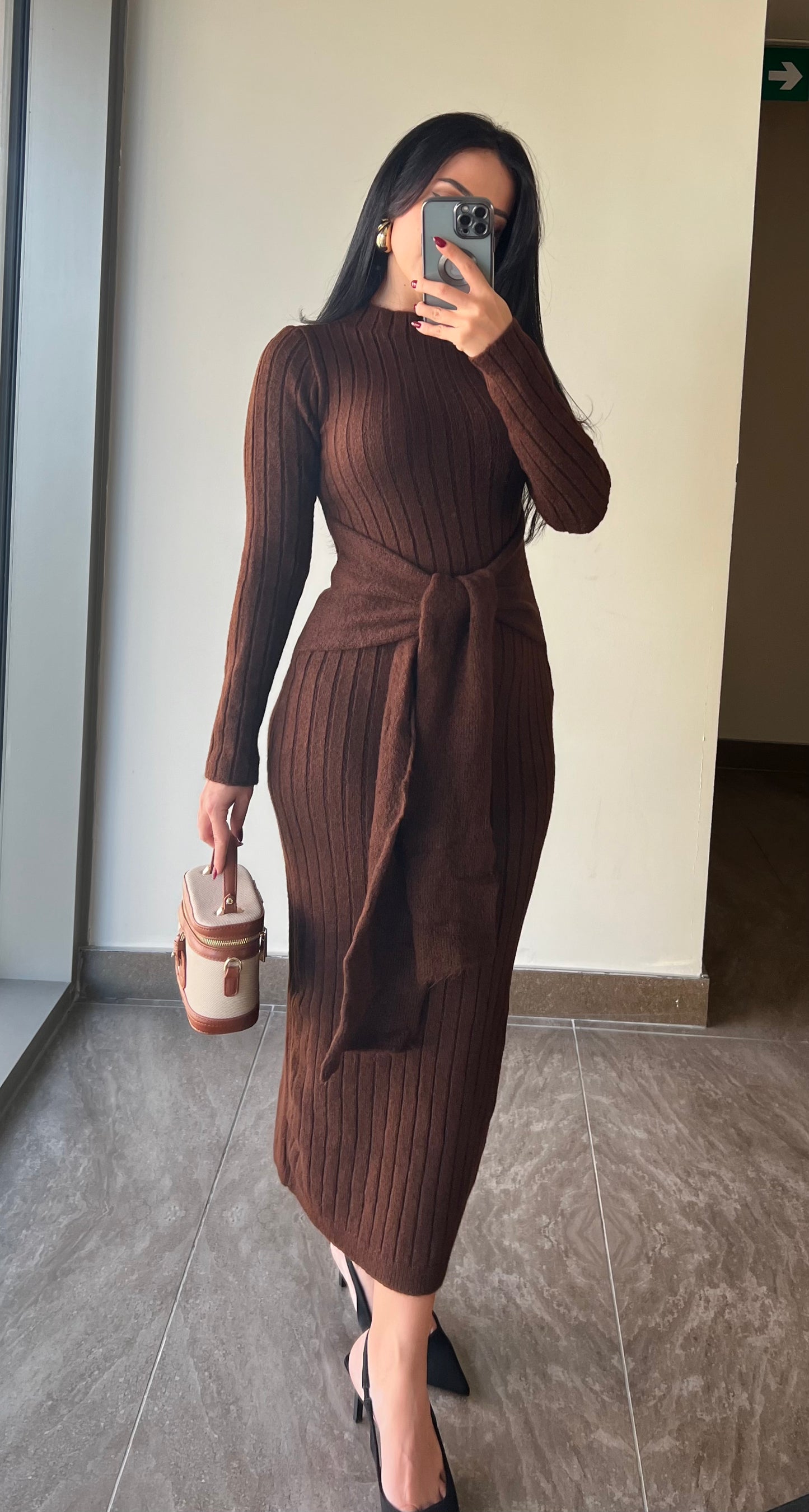 Gigi Kahverengi Elbise