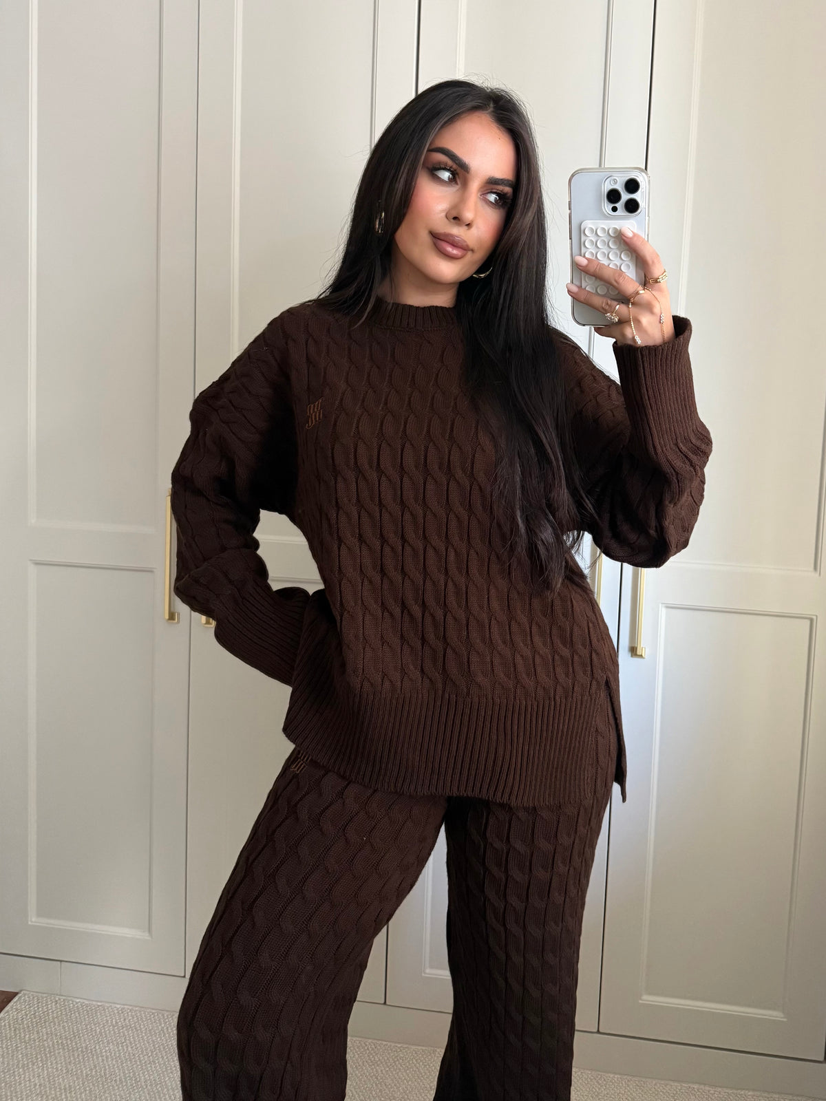 Chloe Triko Takım-Kahverengi