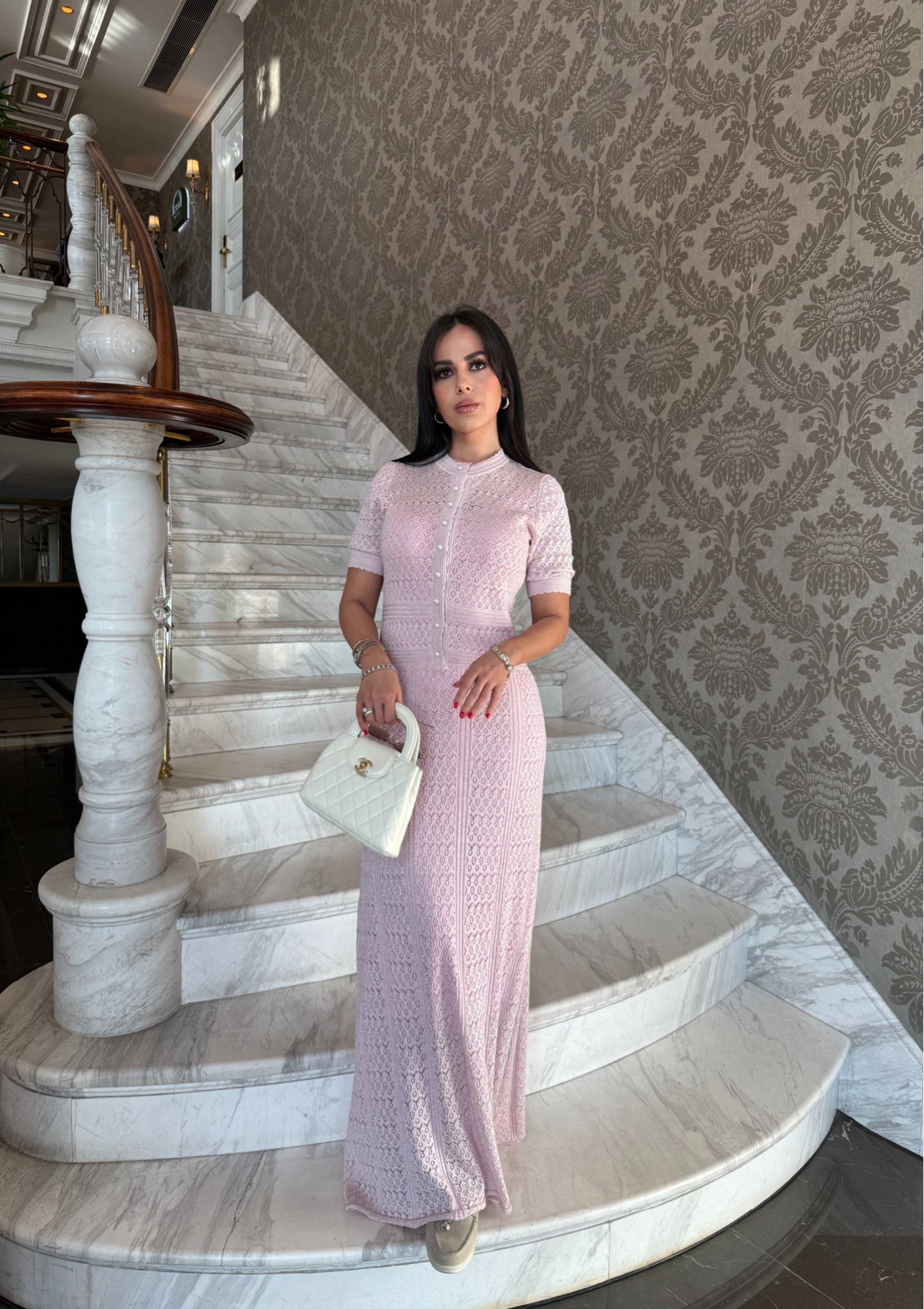 Amoura Elbise - Pembe