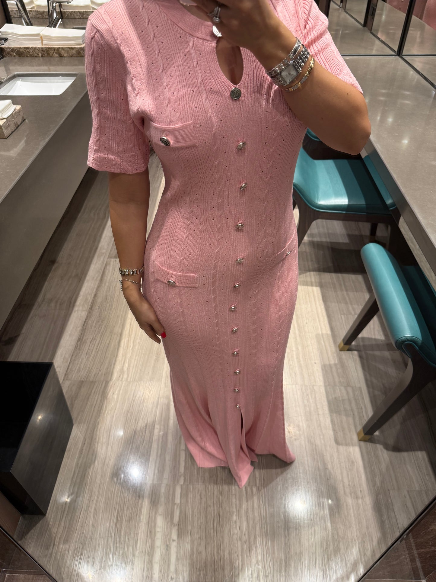 Aurora Premium Elbise - Pembe