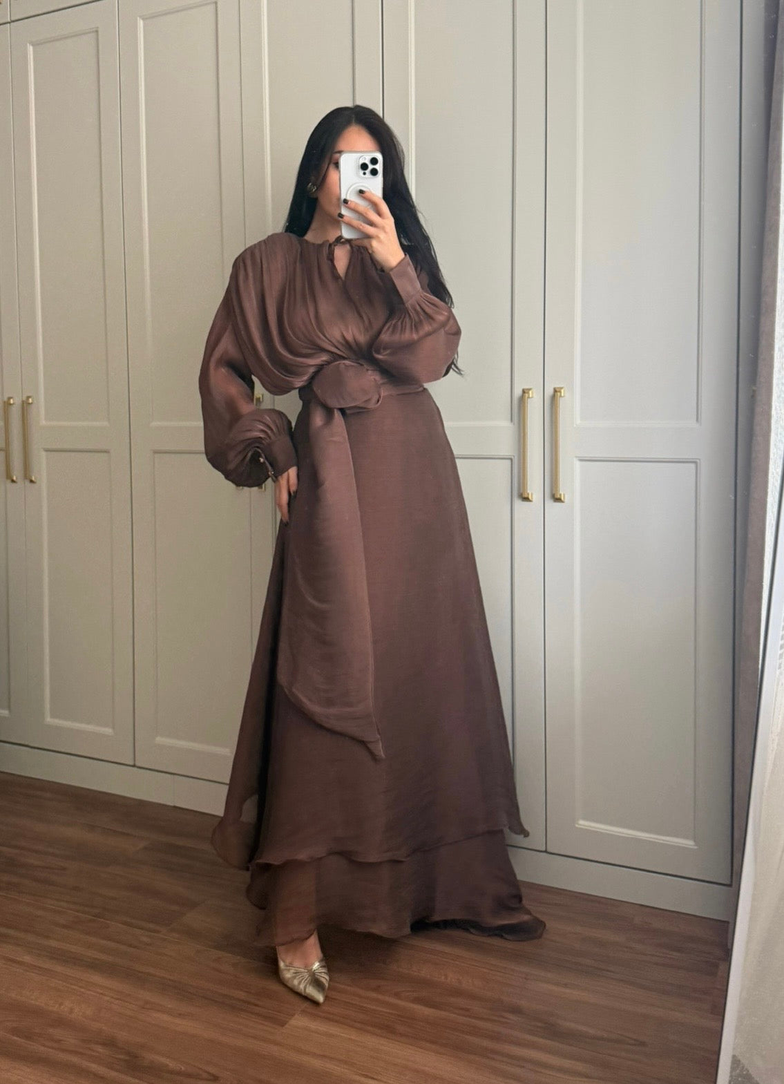 Aylin Prenses Elbisesi – Kahverengi