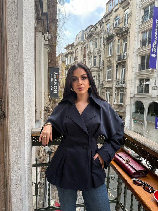 Amanda Premium Trençkot –Lacivert