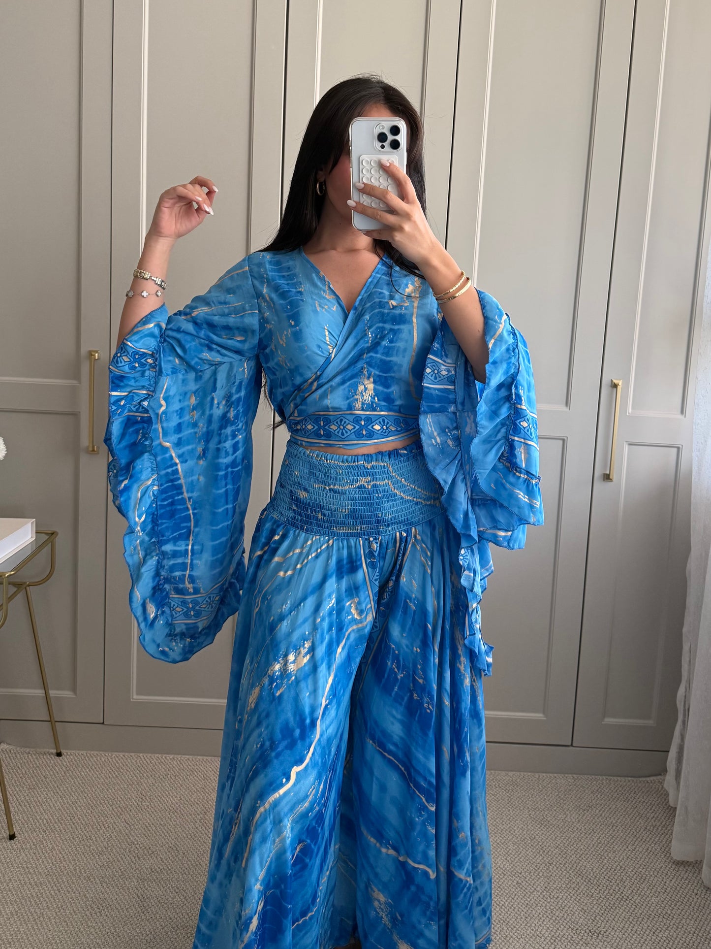 Jasmin Etek Pantolon Takım-Mavi