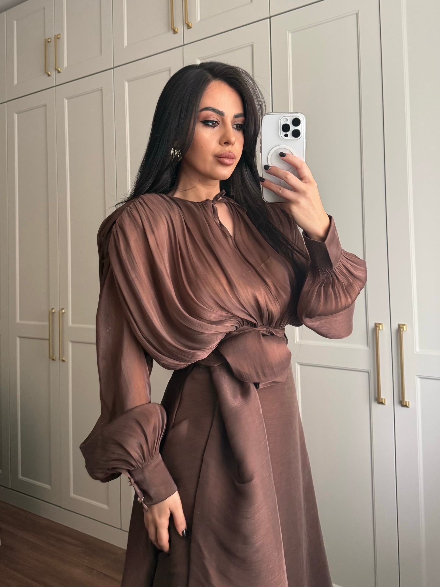 Aylin Prenses Elbisesi – Kahverengi