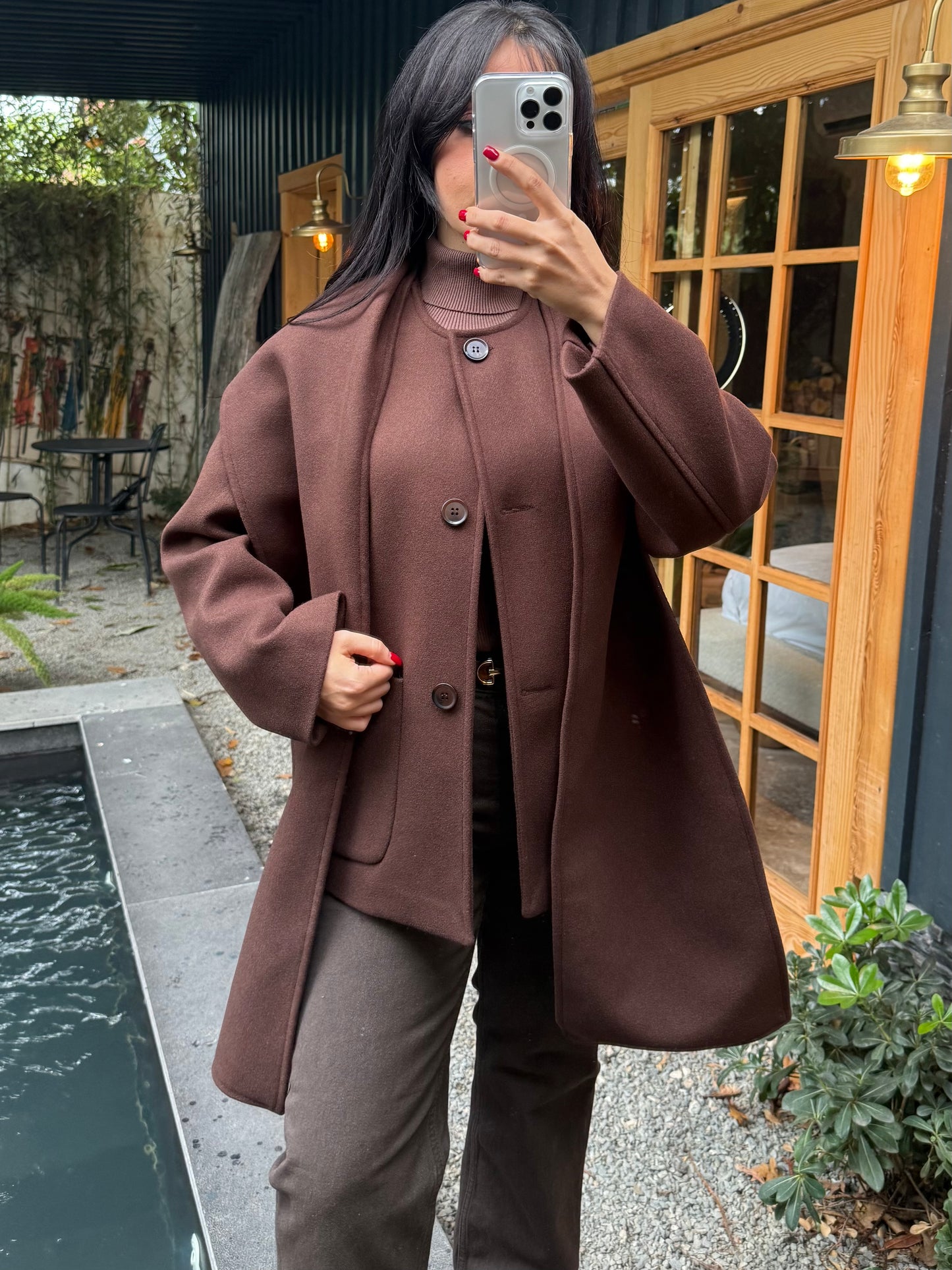 Bella Kahverengi Atkılı Kaban