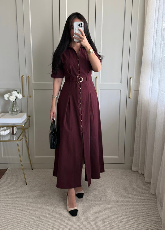Bahar Elbisesi - Bordo