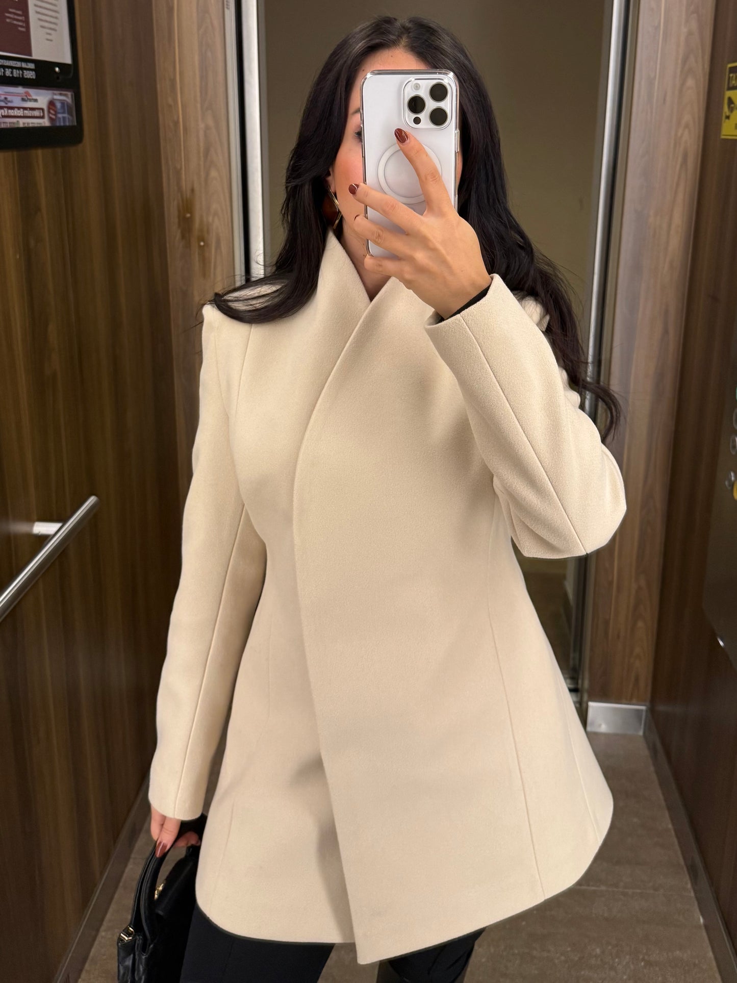 Cannes Ekru Kaşe Kaban