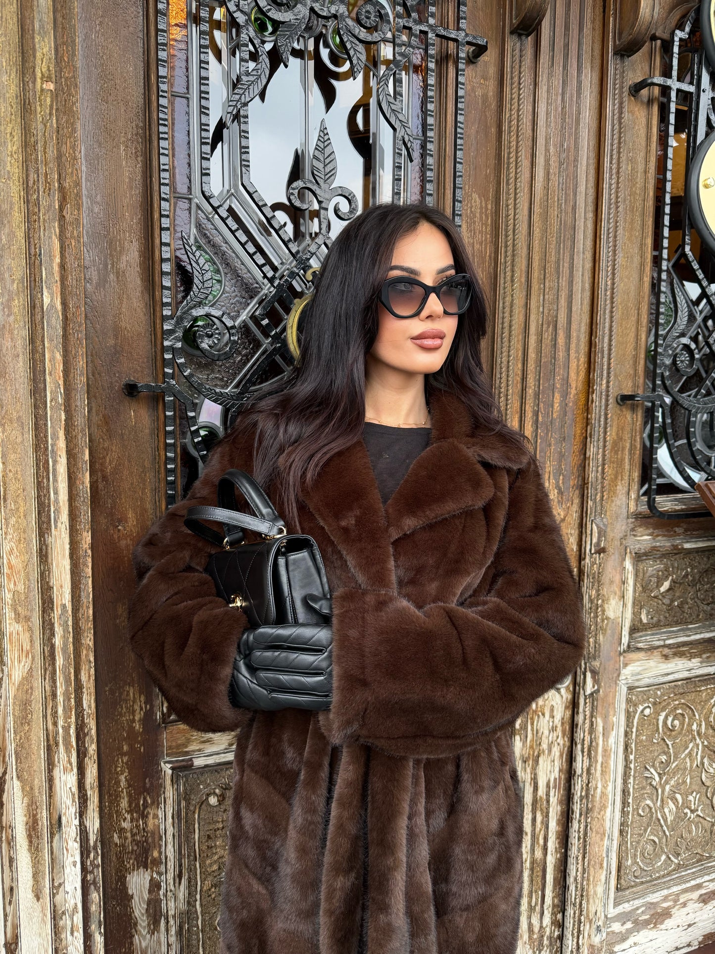 Coco Uzun İthal Kürk Mont