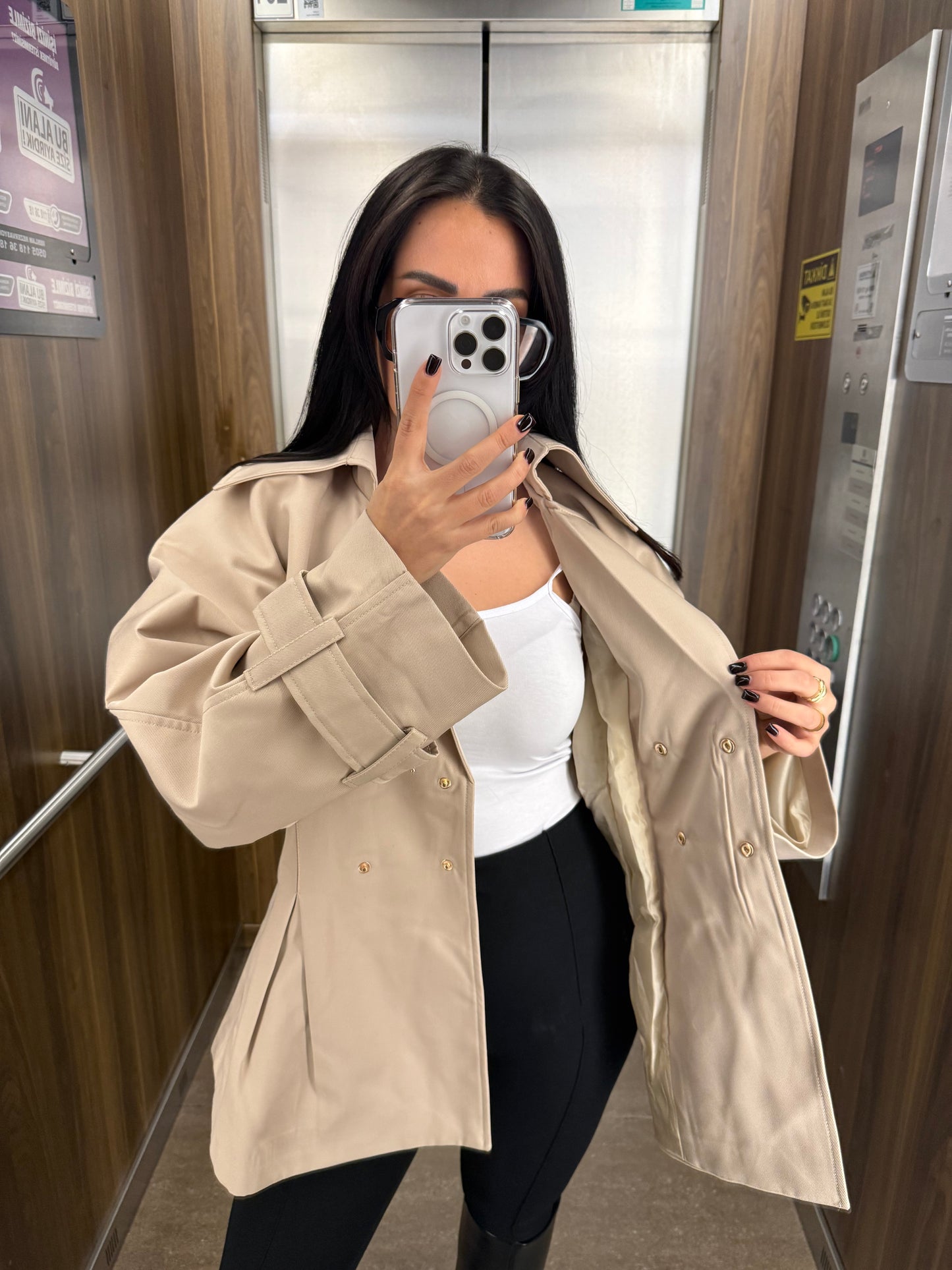 Amanda Premium Trençkot – Ekru