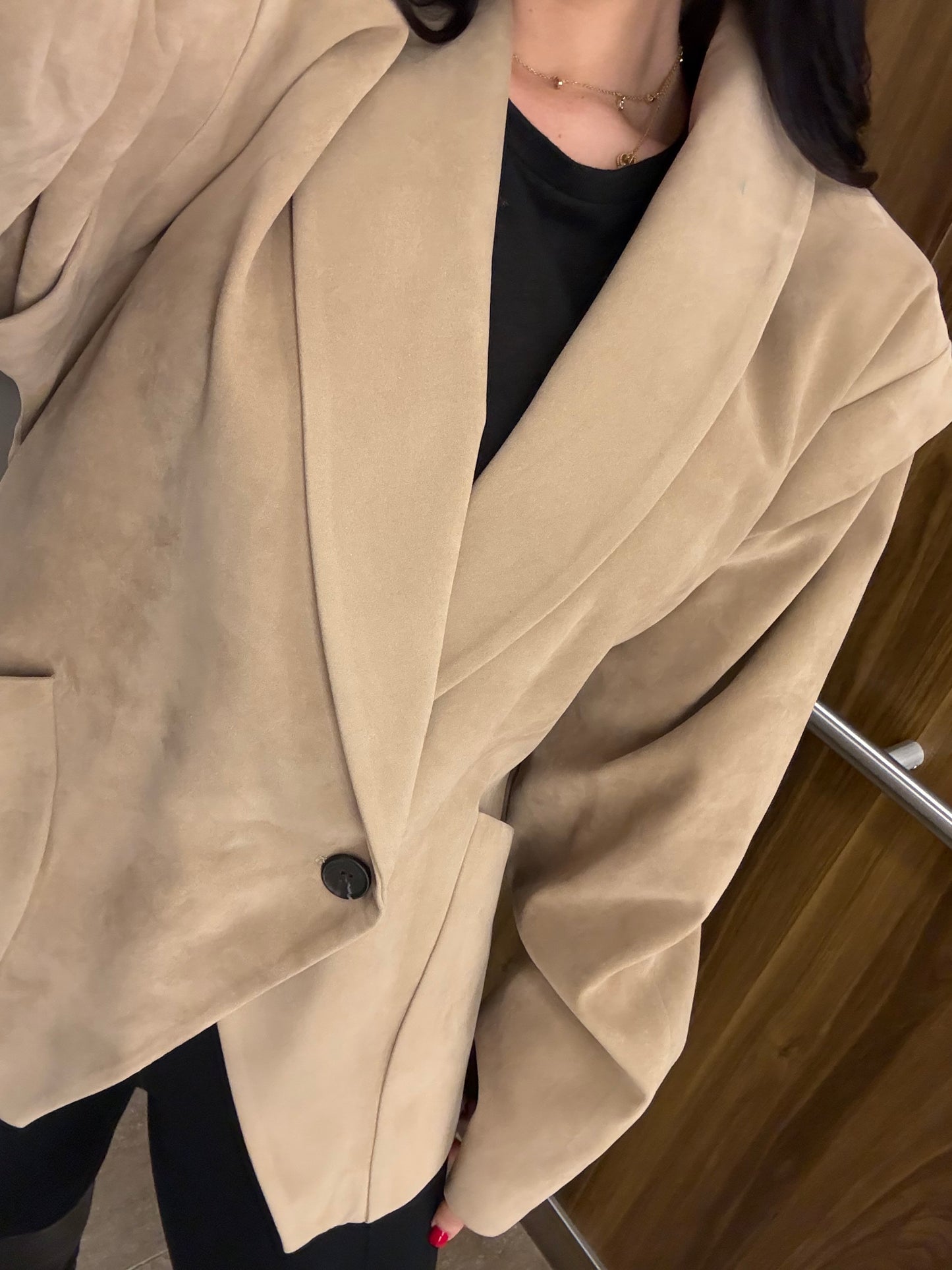 Alyana Süet Moka Bomber Ceket