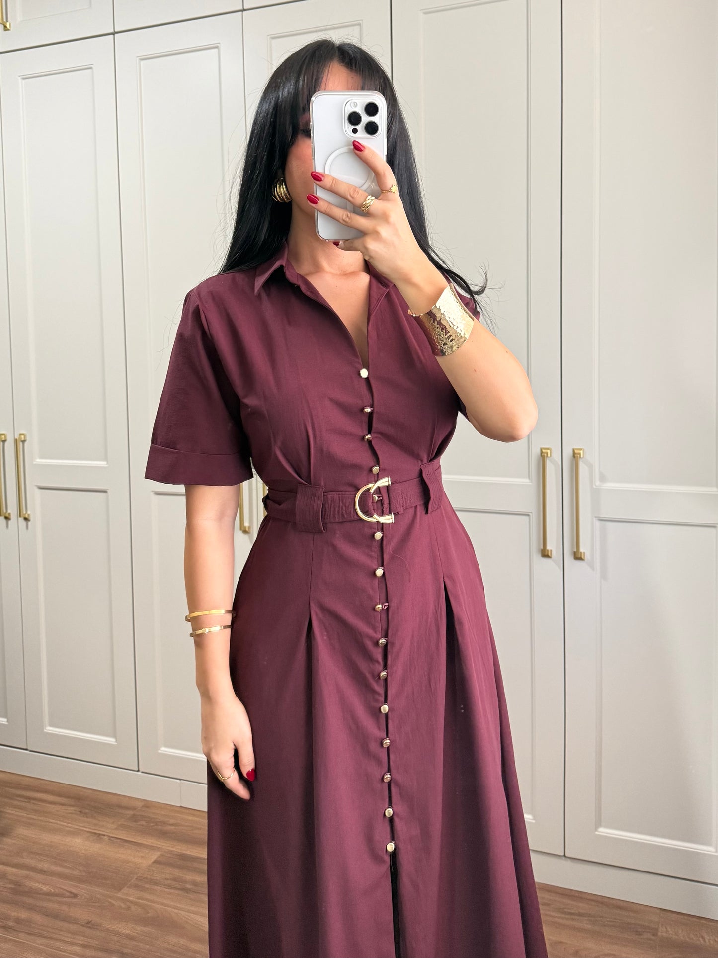 Bahar Elbisesi - Bordo
