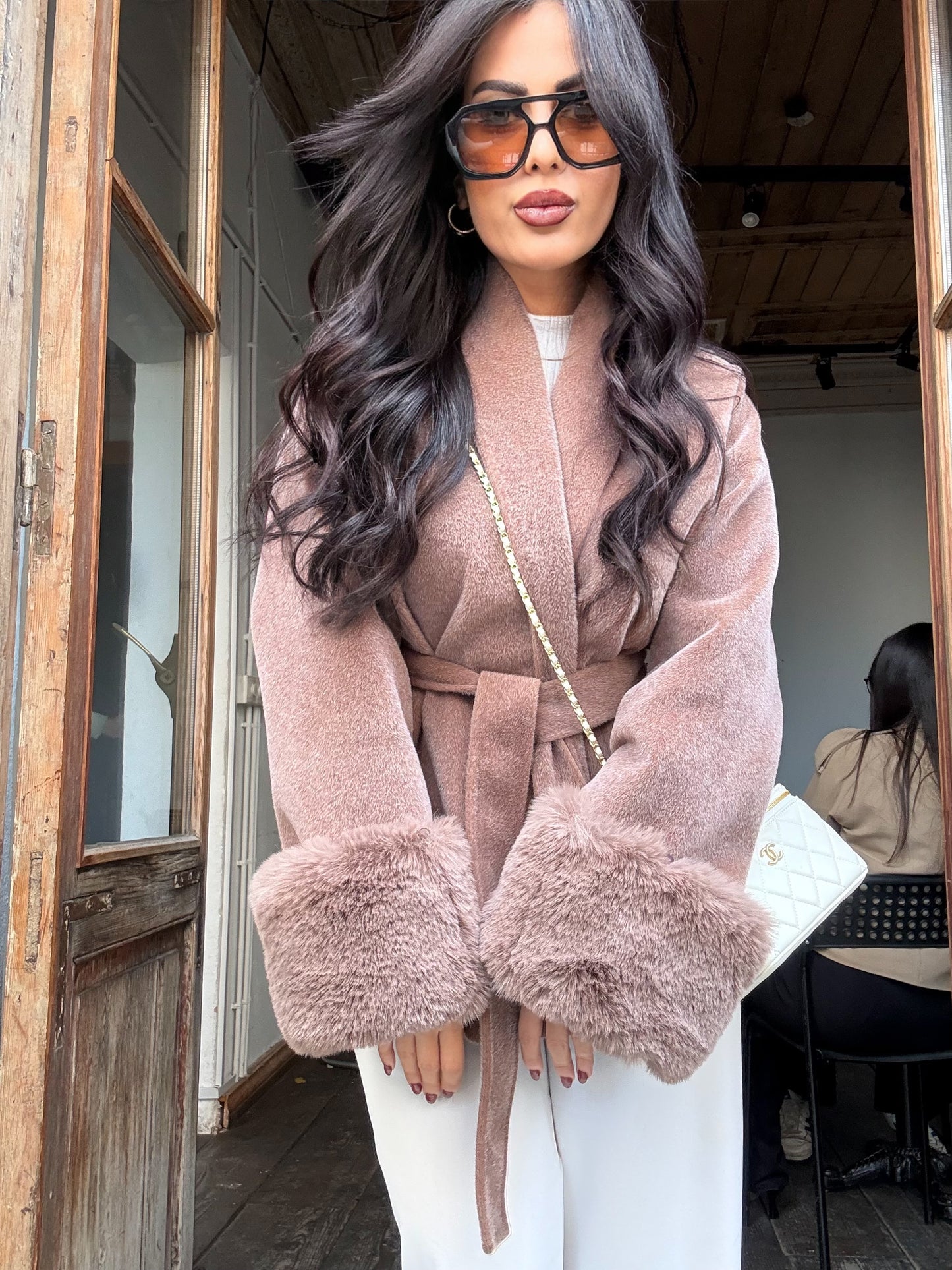 Monaco Moka Premium Kürklü Kaban