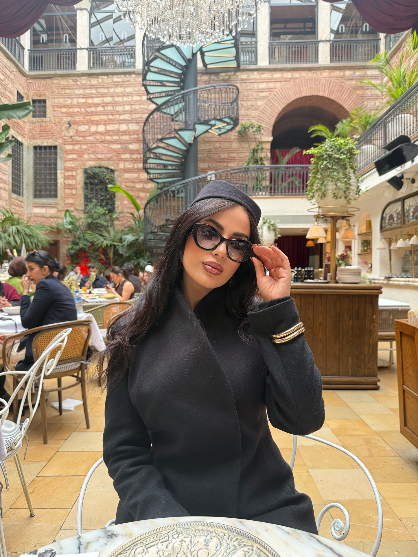 Cannes Siyah Kaşe Kaban