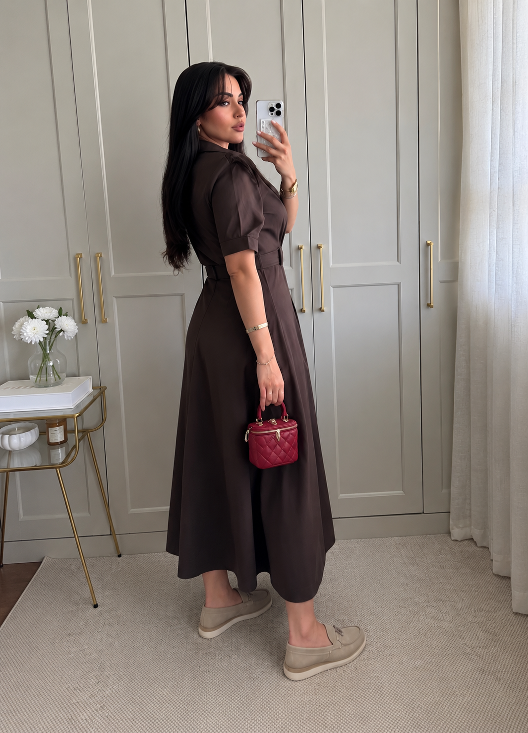 Bahar Elbisesi - Kahverengi