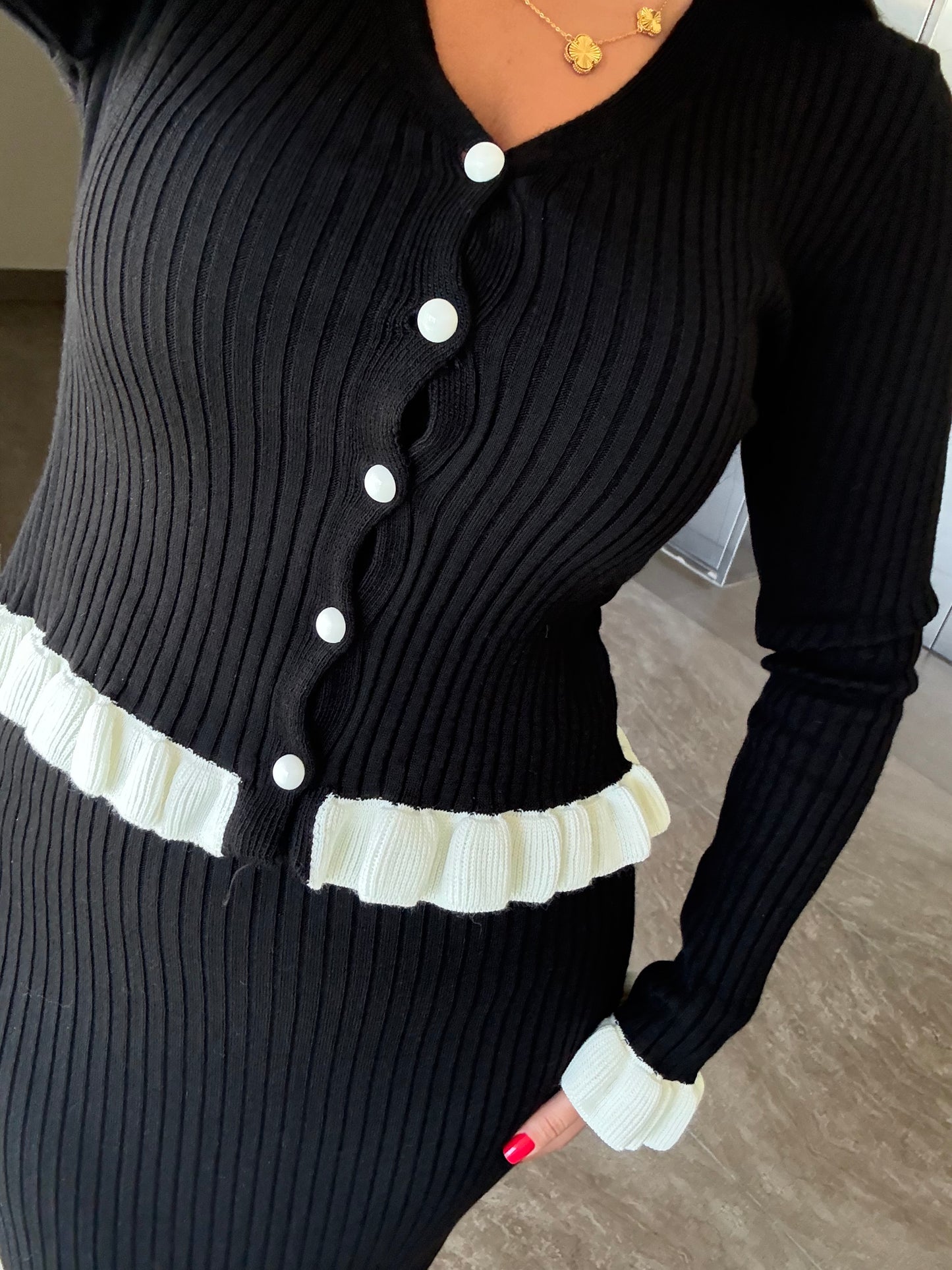 Lily Siyah Triko Takım